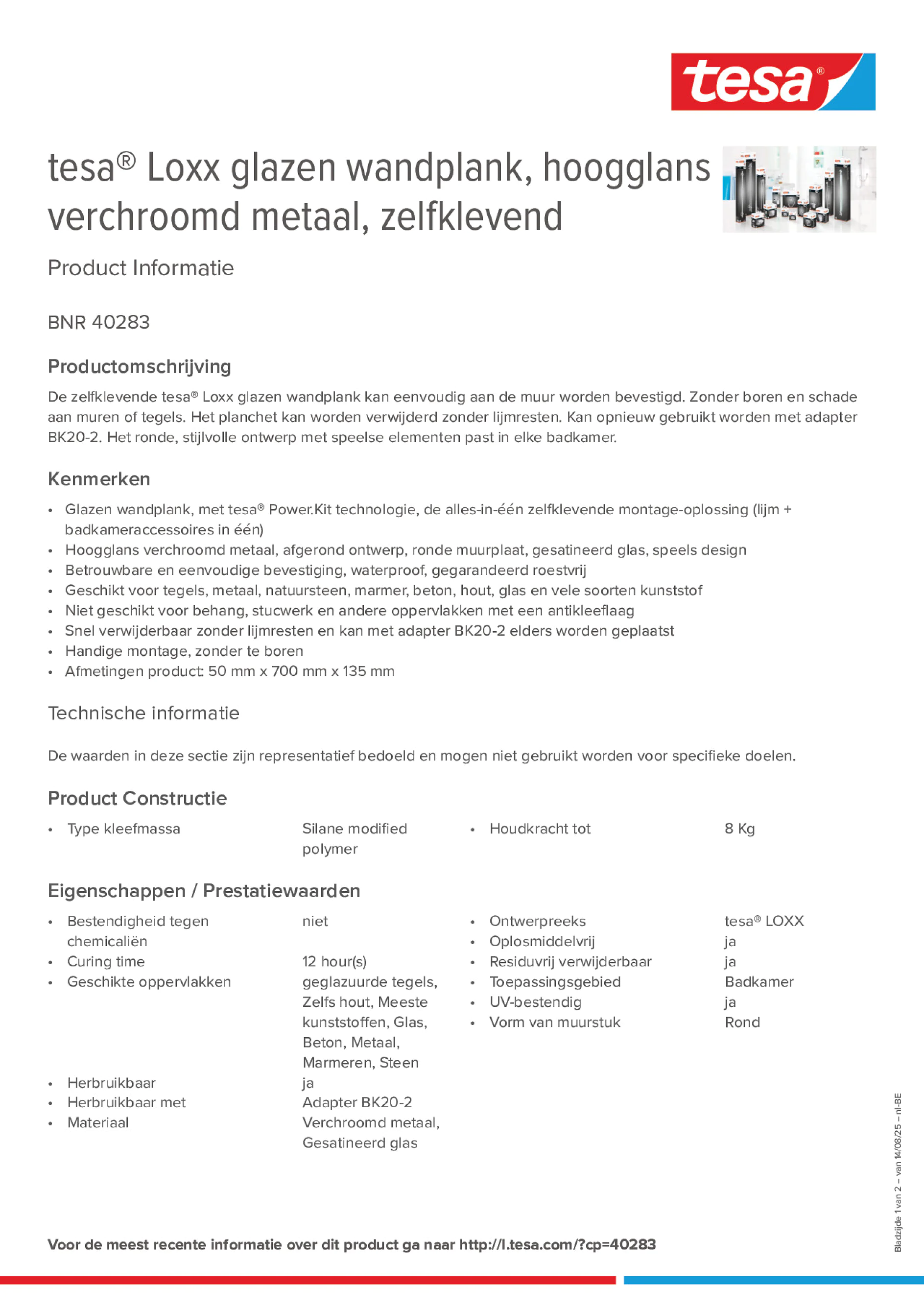 Product information_tesa® 40283_fr-BE_nl-BE