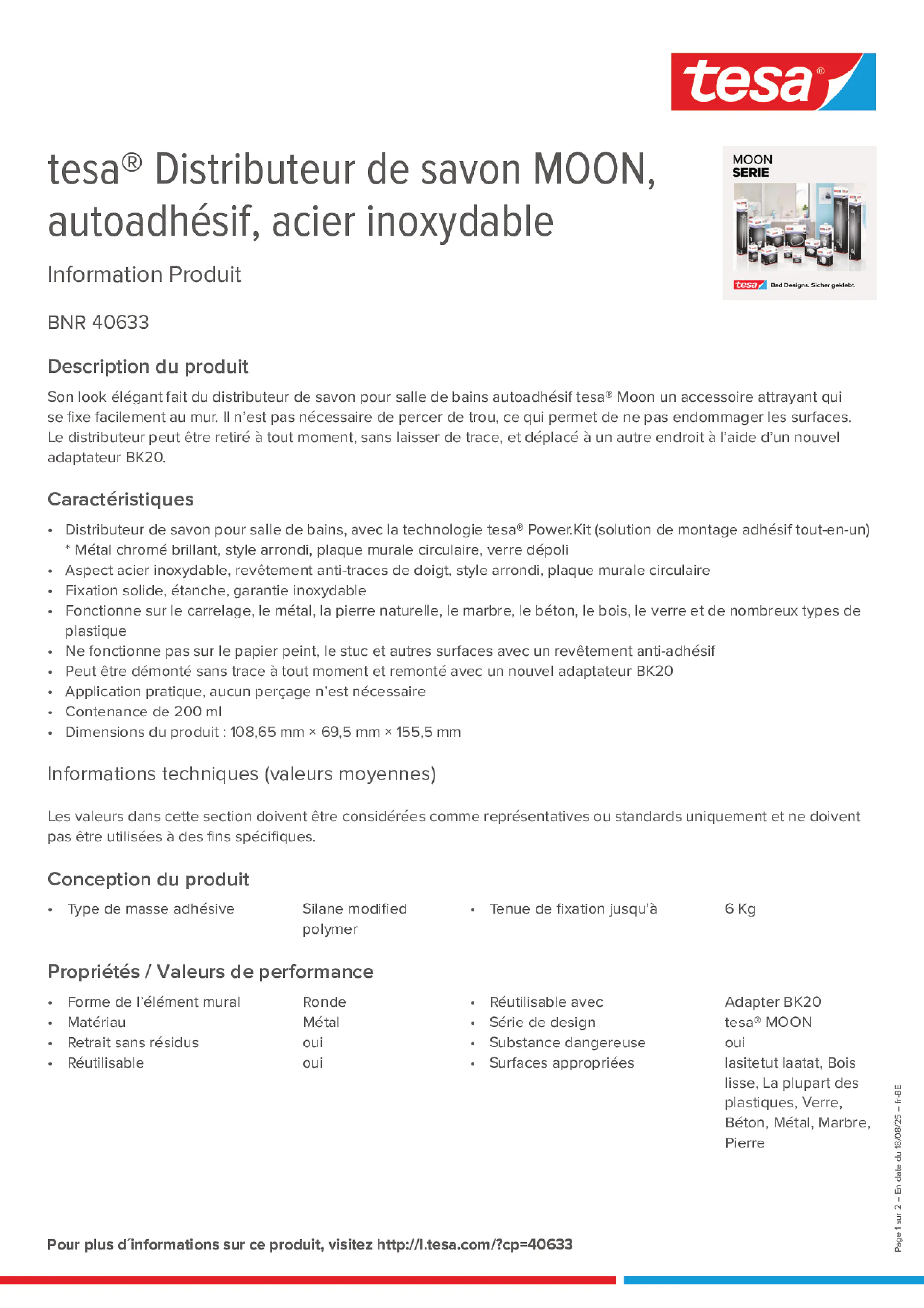 Product information_tesa® 40633_fr-BE_nl-BE