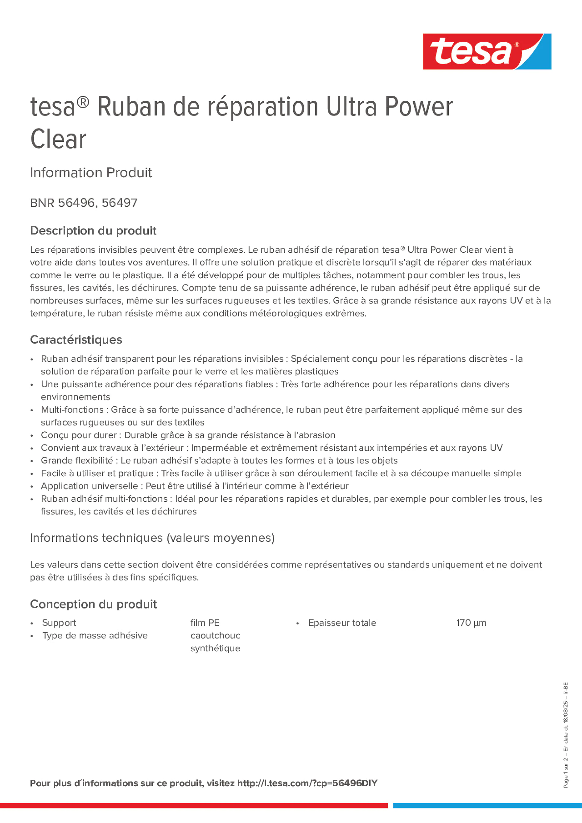 Product information_tesa® 56496_fr-BE_nl-BE