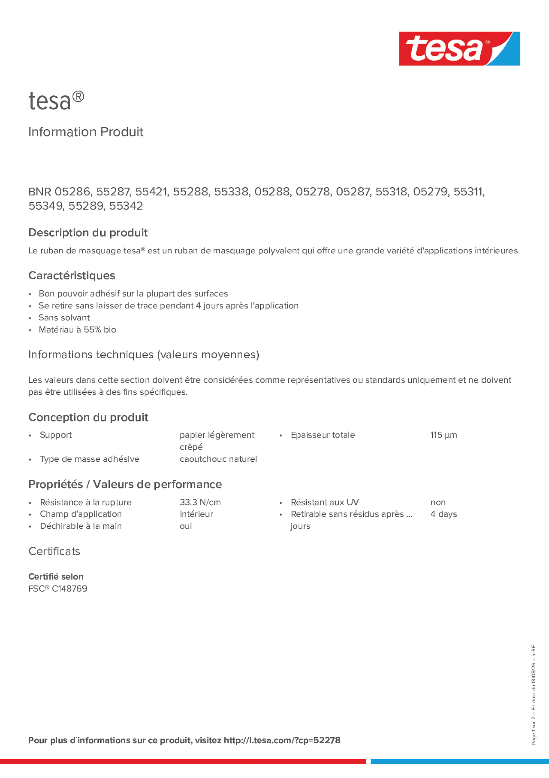 Product information_tesa® 55287_fr-BE_nl-BE