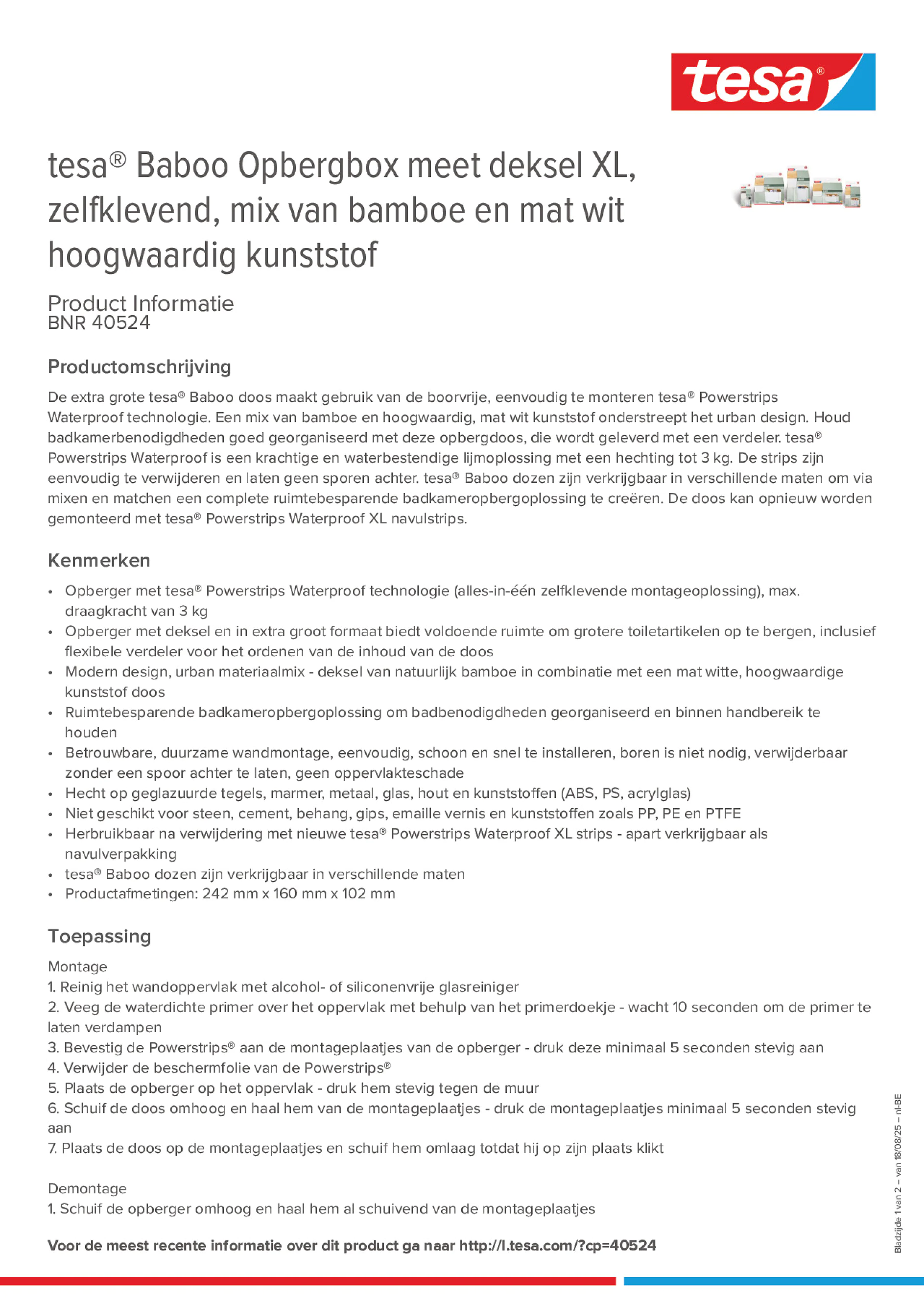 Product information_tesa® 40524_fr-BE_nl-BE