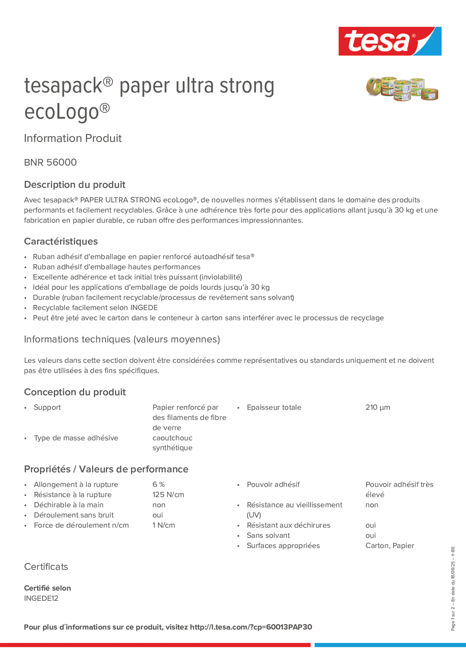 Product information_tesapack® 56000_fr-BE_nl-BE