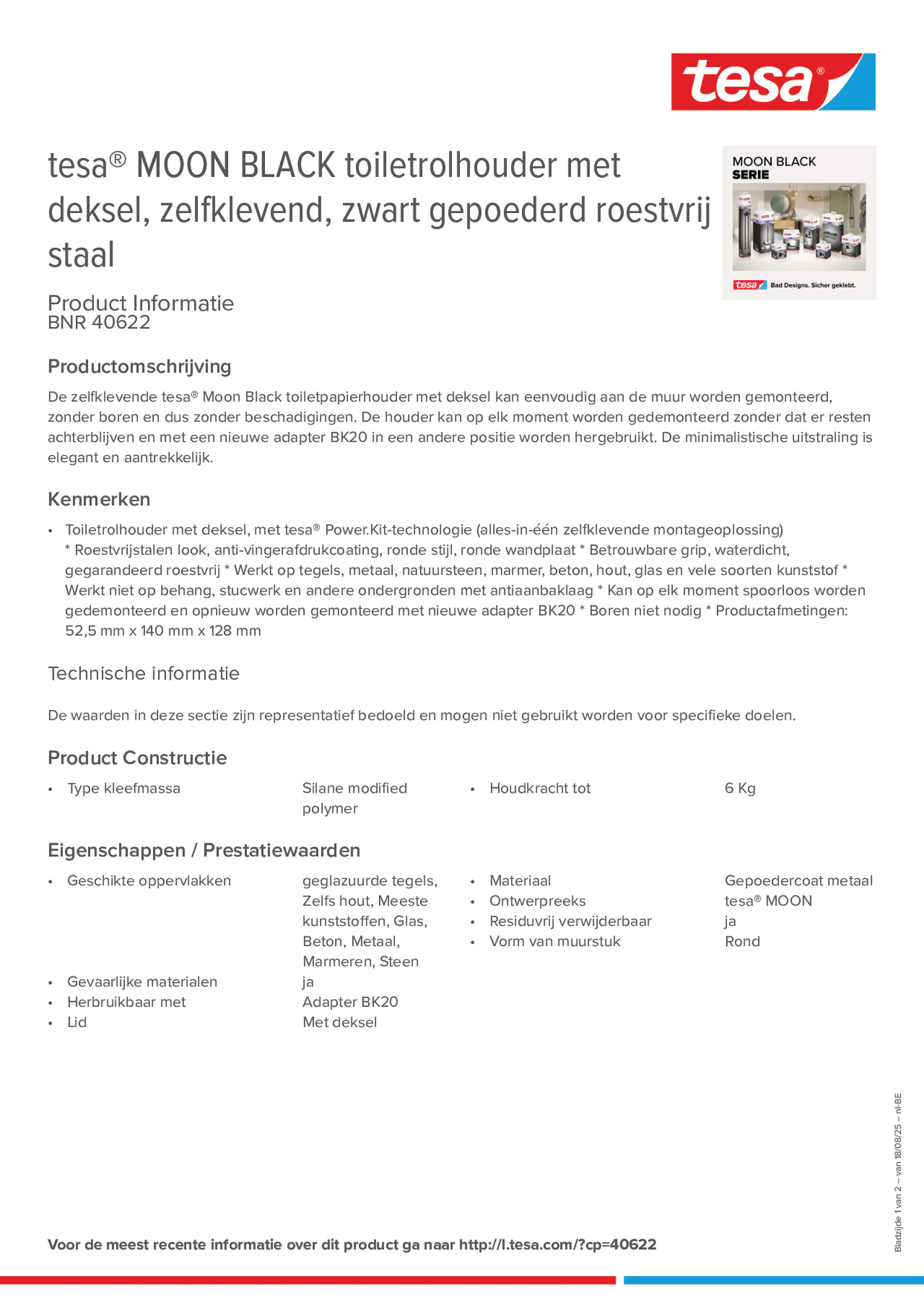 Product information_tesa® 40622_fr-BE_nl-BE