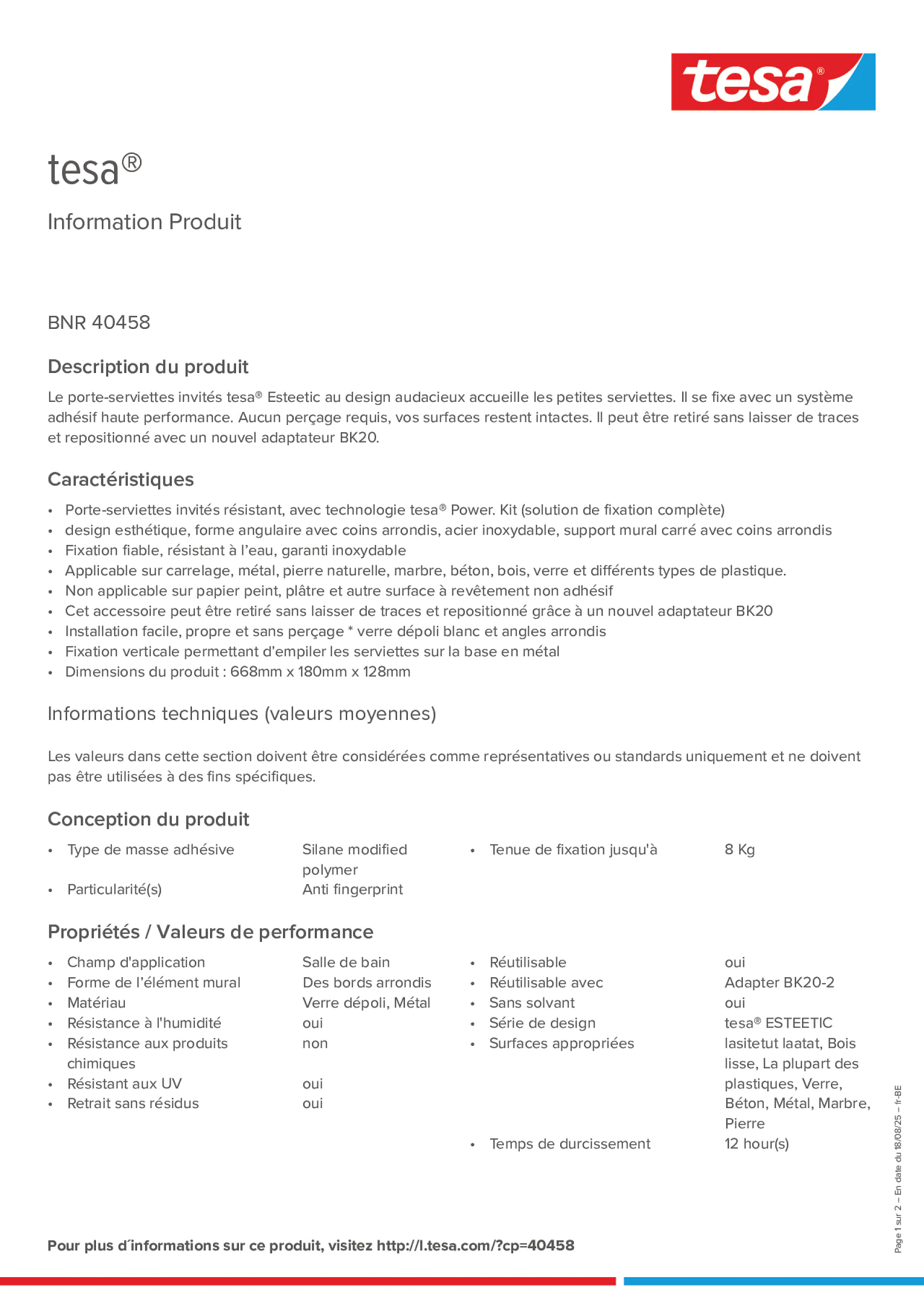 Product information_tesa® 40458_fr-BE_nl-BE