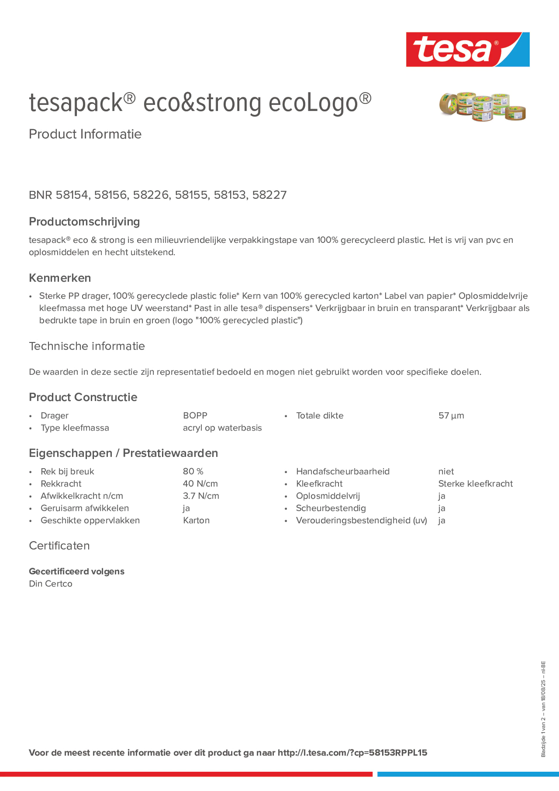 Product information_tesapack® 58154_fr-BE_nl-BE