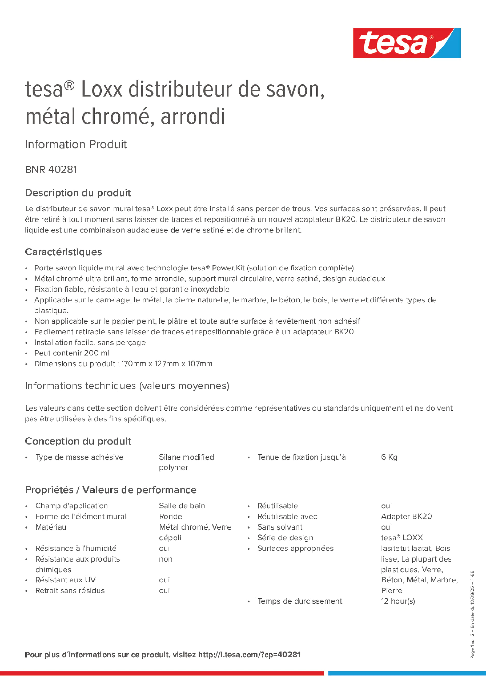 Product information_tesa® 40281_fr-BE_nl-BE