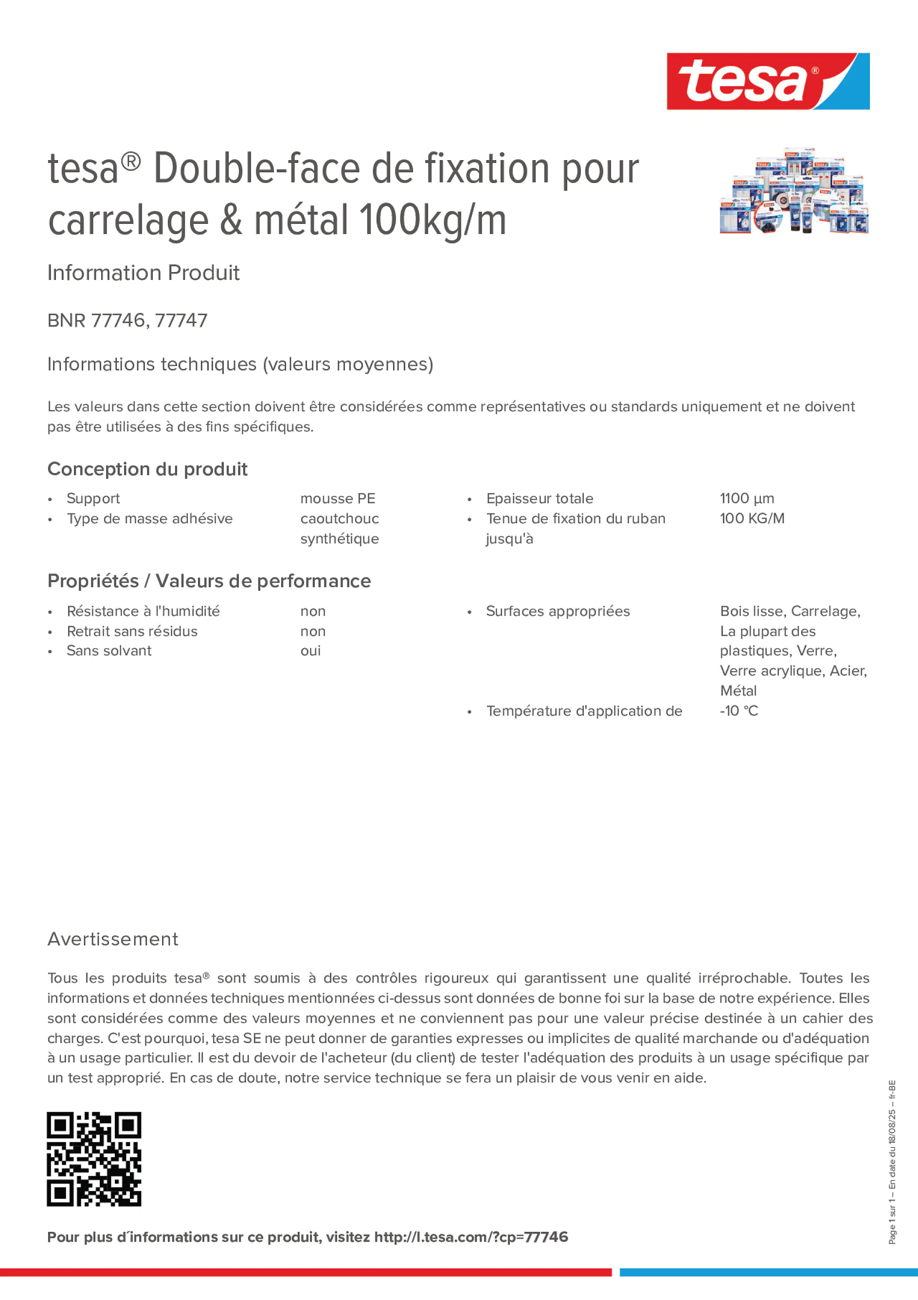 Product information_tesa® 77746_fr-BE_nl-BE
