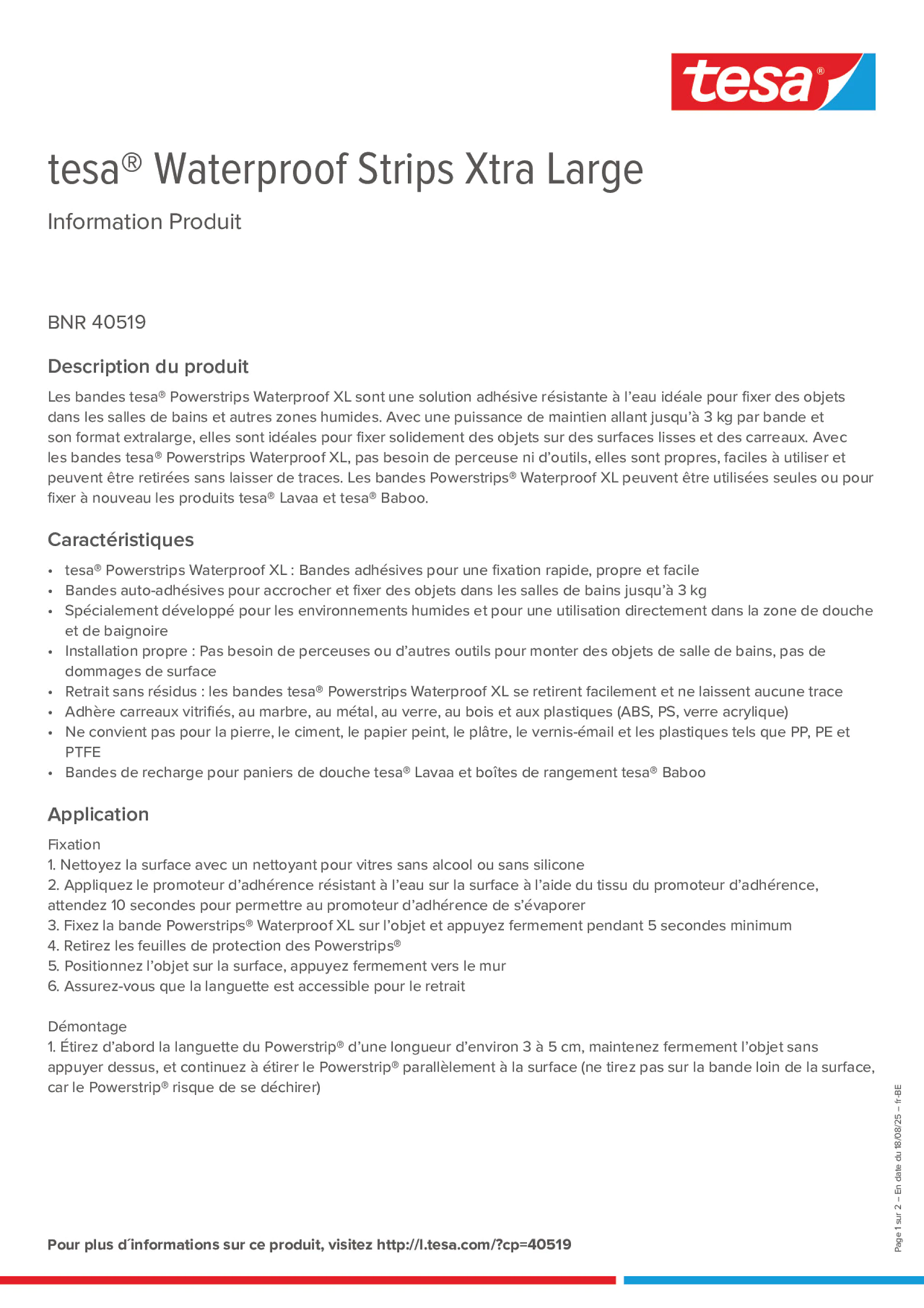 Product information_tesa® 40519_fr-BE_nl-BE