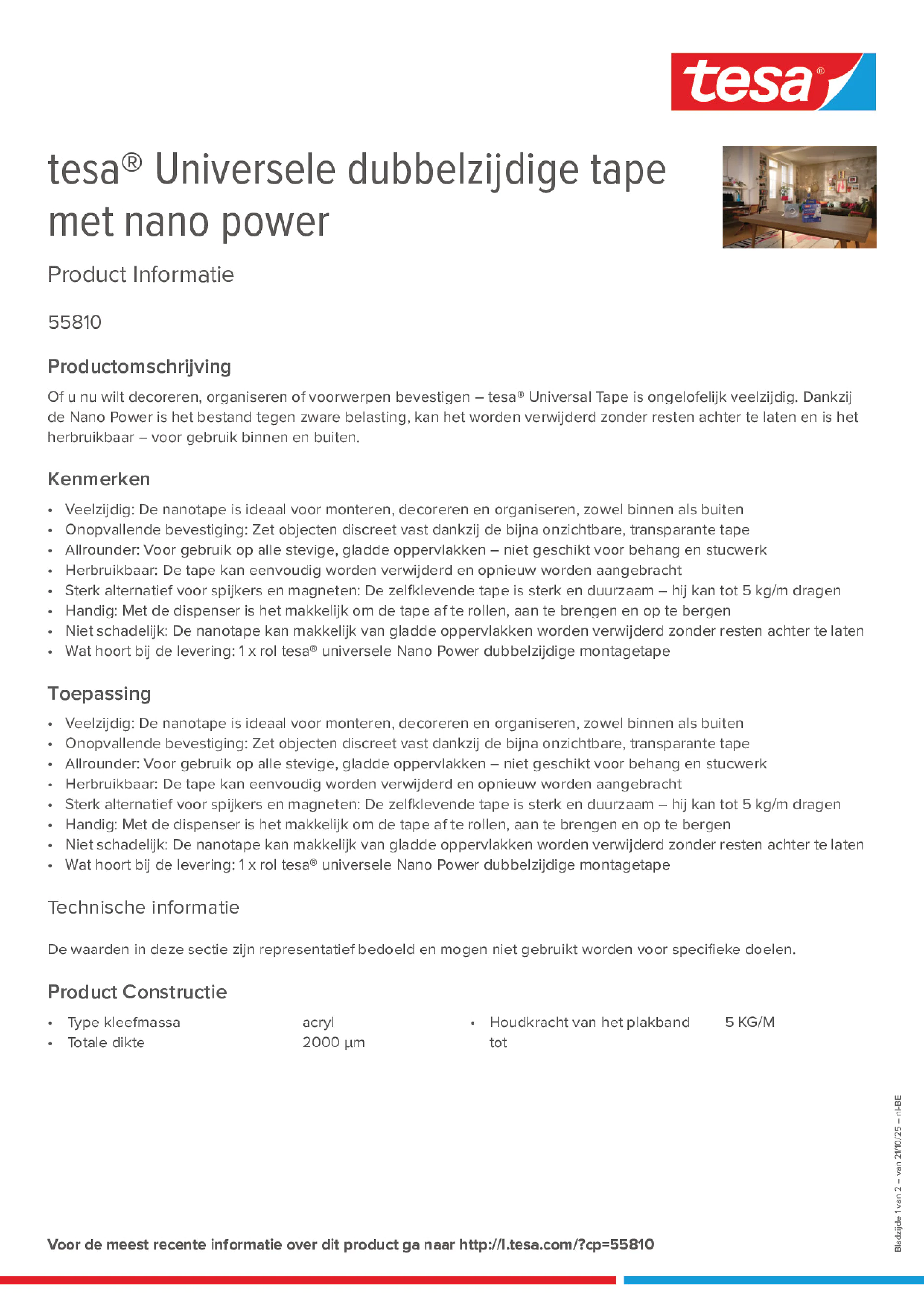 Product information_tesa® 55810_fr-BE_nl-BE