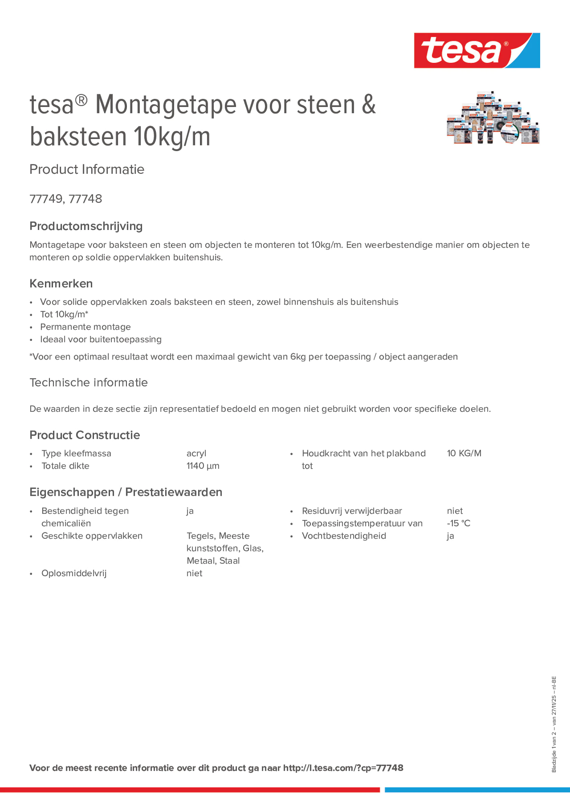 Product information_tesa® 77748_fr-BE_nl-BE