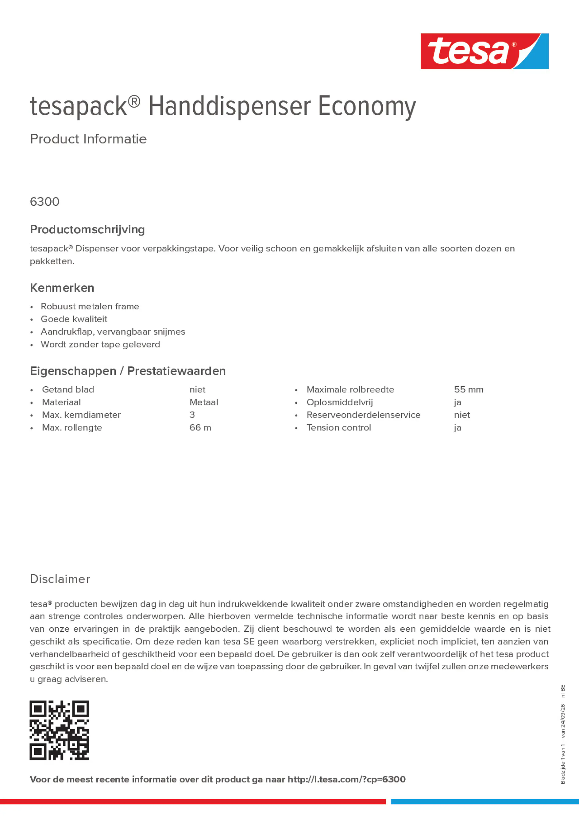 Product information_tesapack® 6300_fr-BE_nl-BE