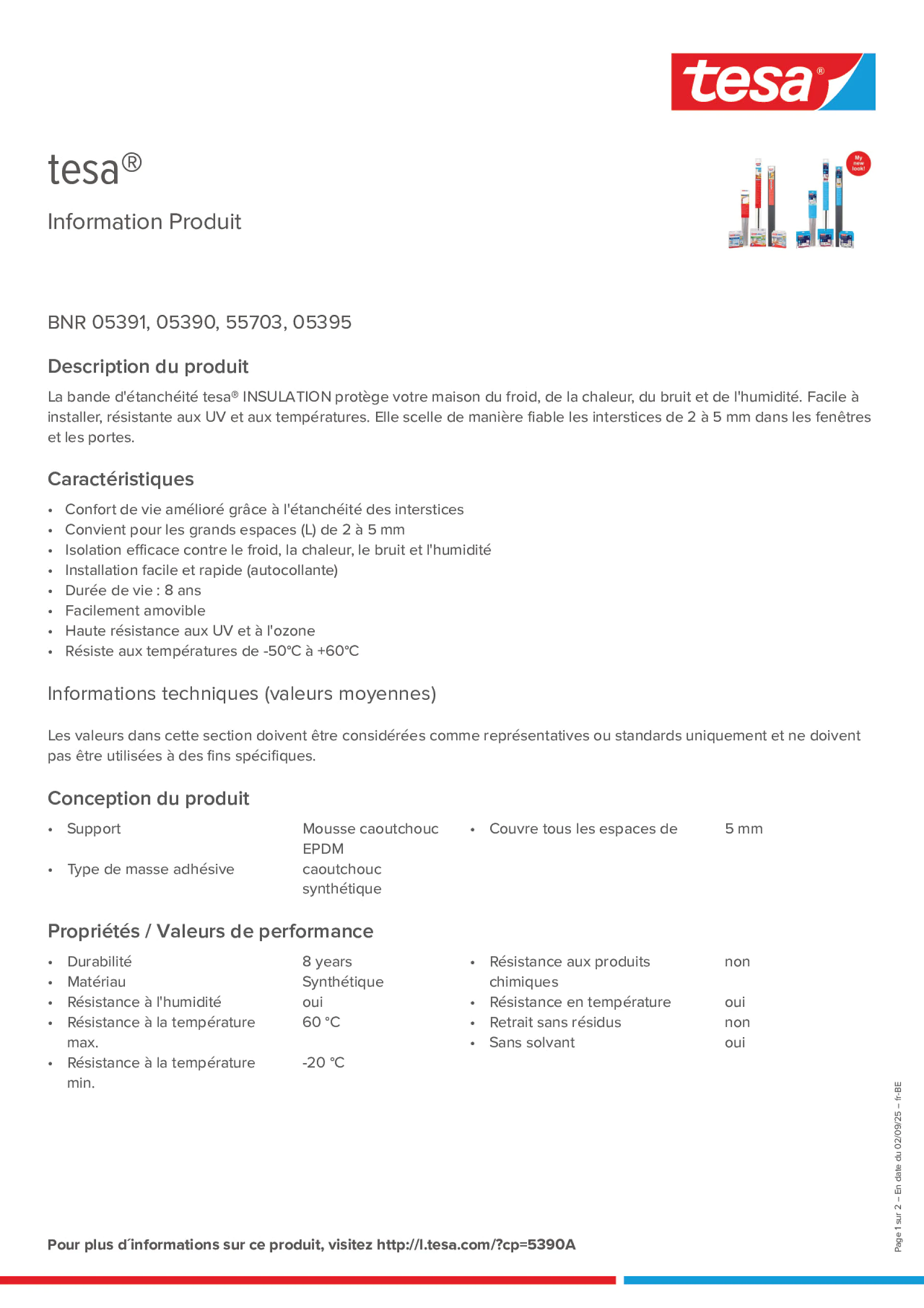Product information_tesa® 05391_fr-BE_nl-BE