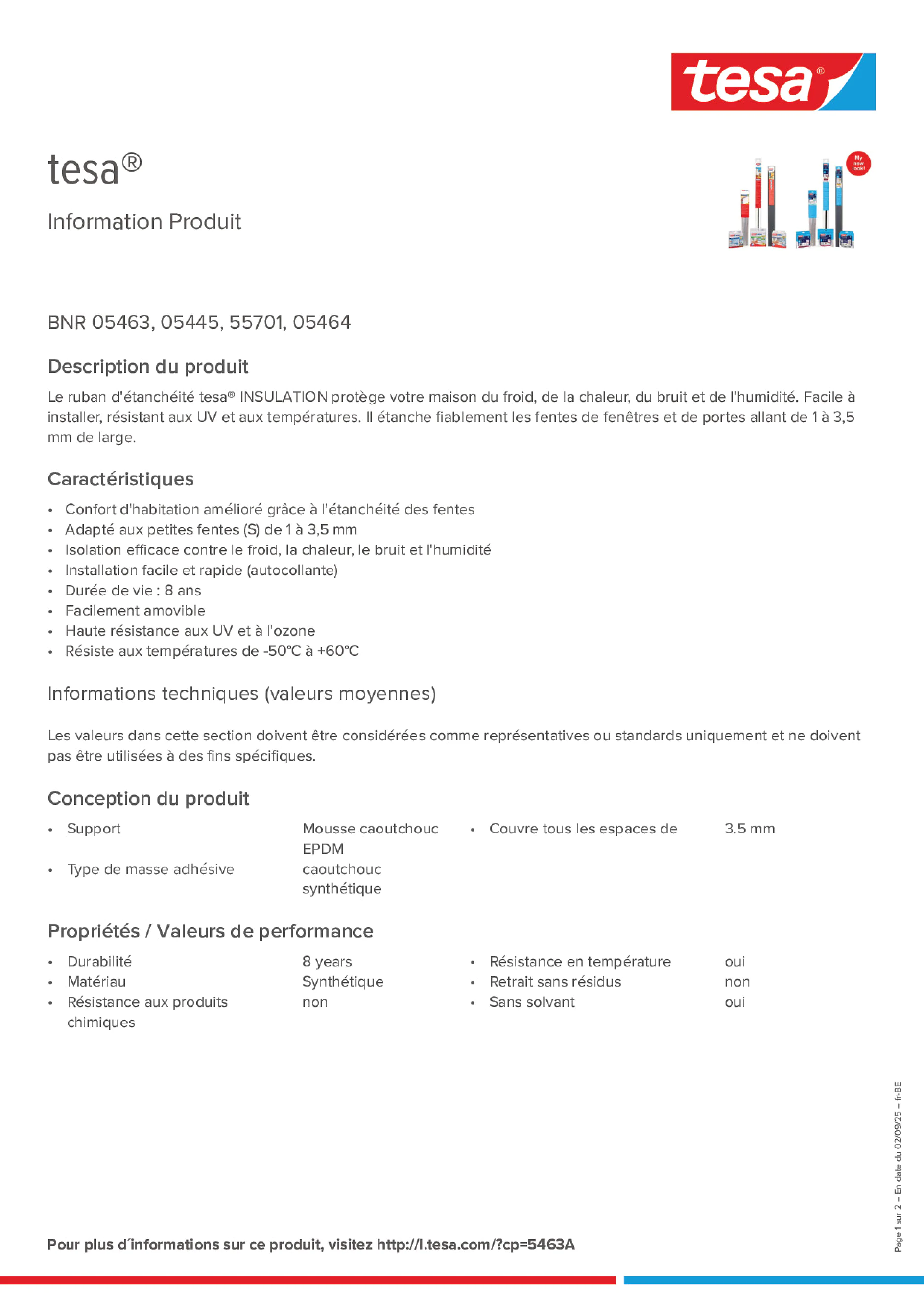 Product information_tesa® 05463_fr-BE_nl-BE