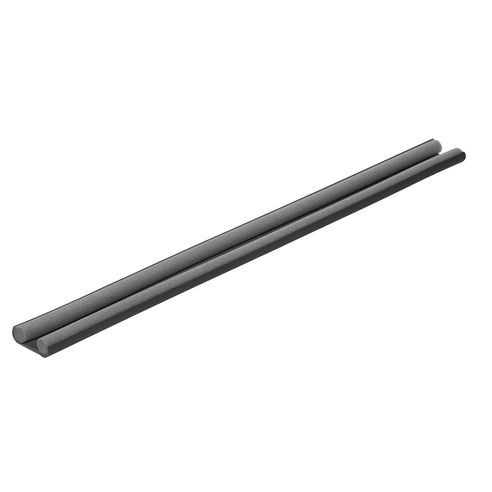 Two long, thin, gray cylindrical rods placed parallel on a white background with "tesa" logo in small letters. (This text has been generated by AI)