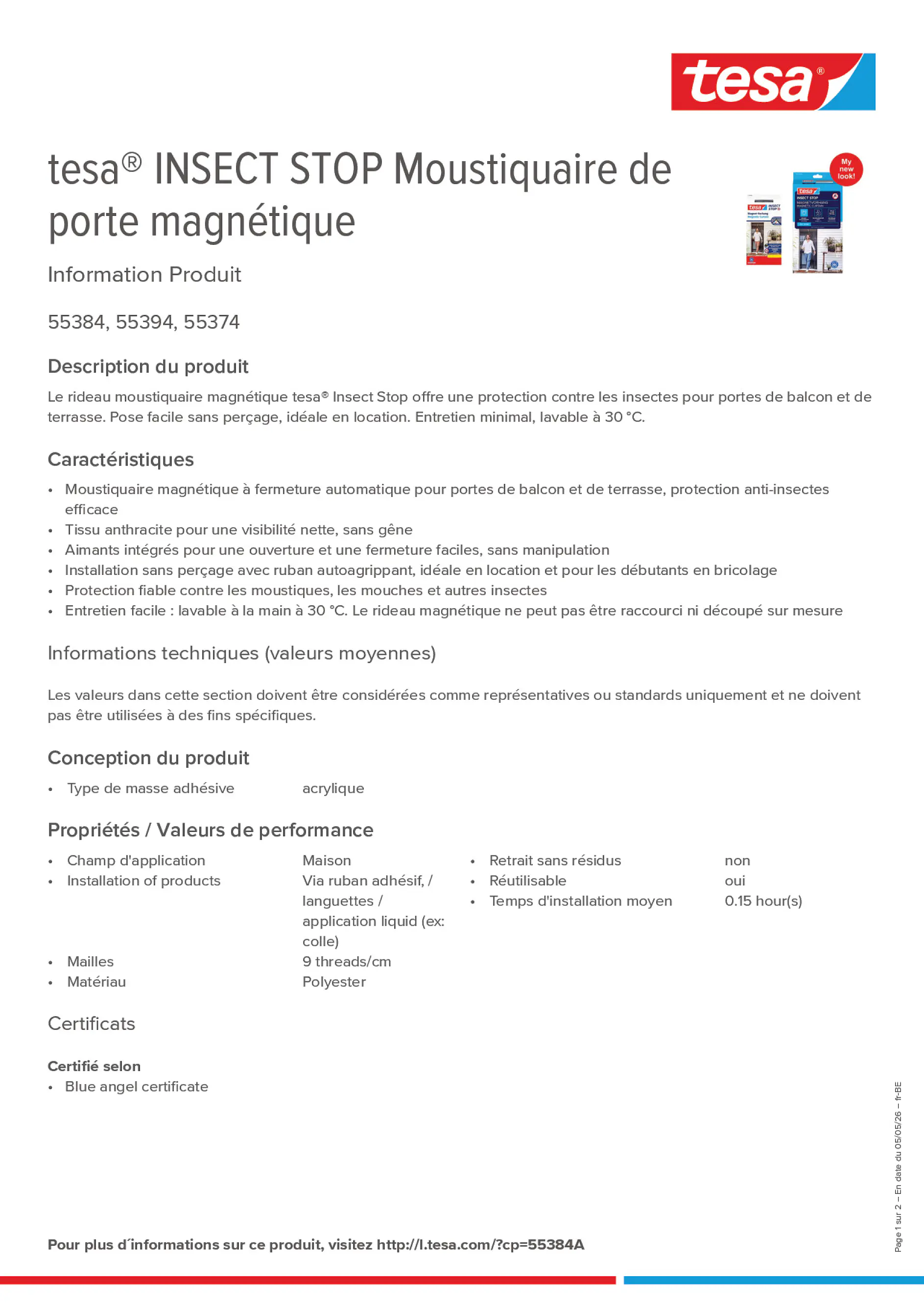 Product information_tesa® 55384A_fr-BE_nl-BE