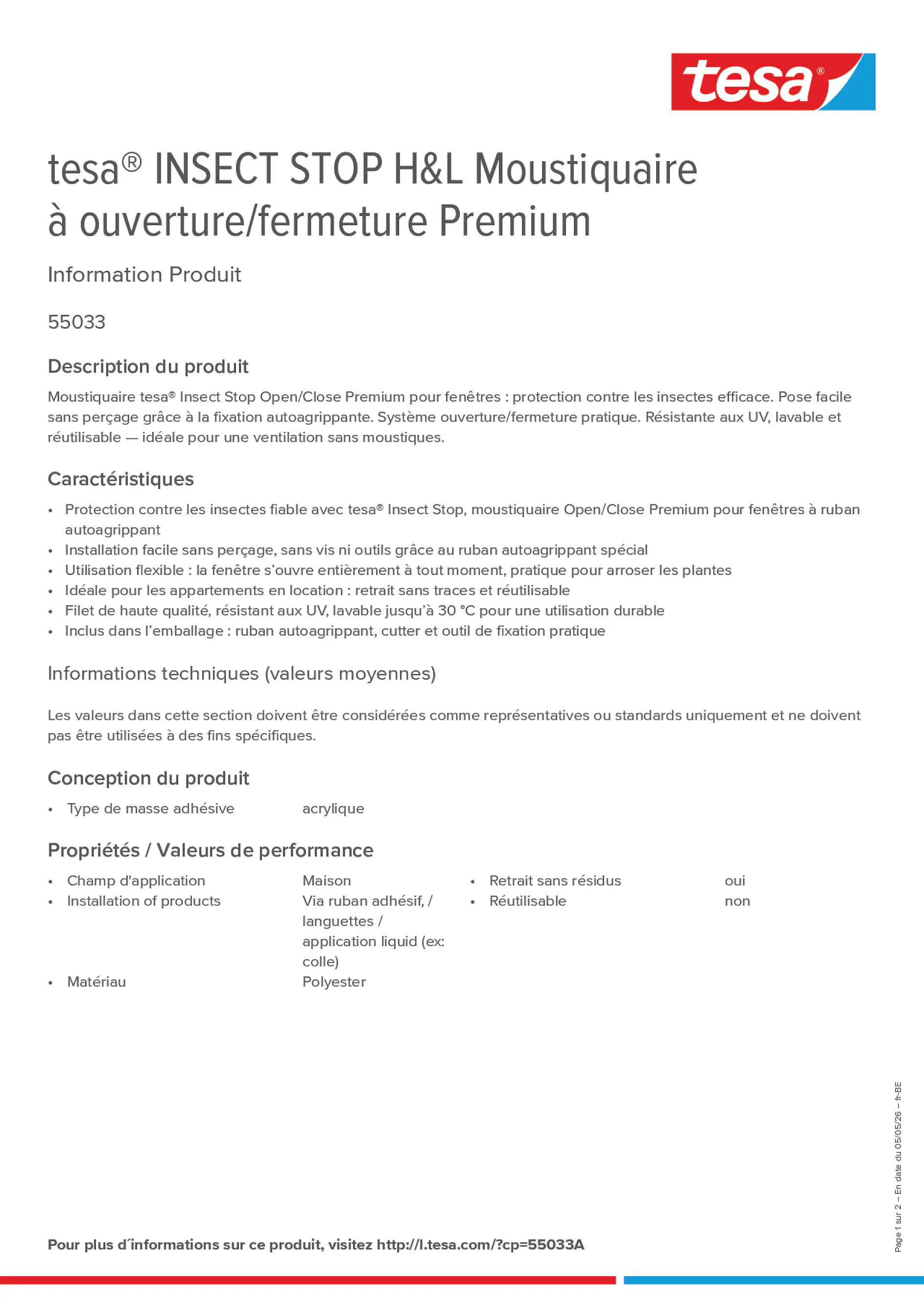 Product information_tesa® 55033A_fr-BE_nl-BE