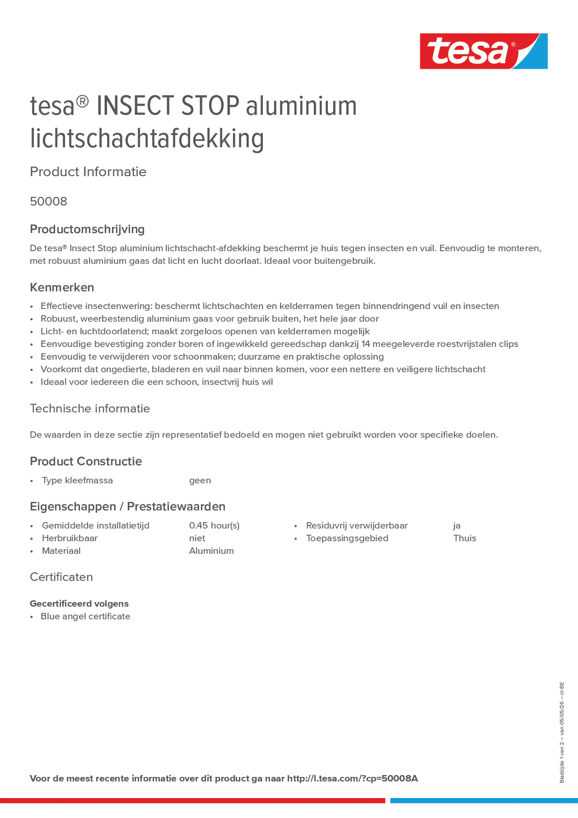 Product information_tesa® 50008A_fr-BE_nl-BE
