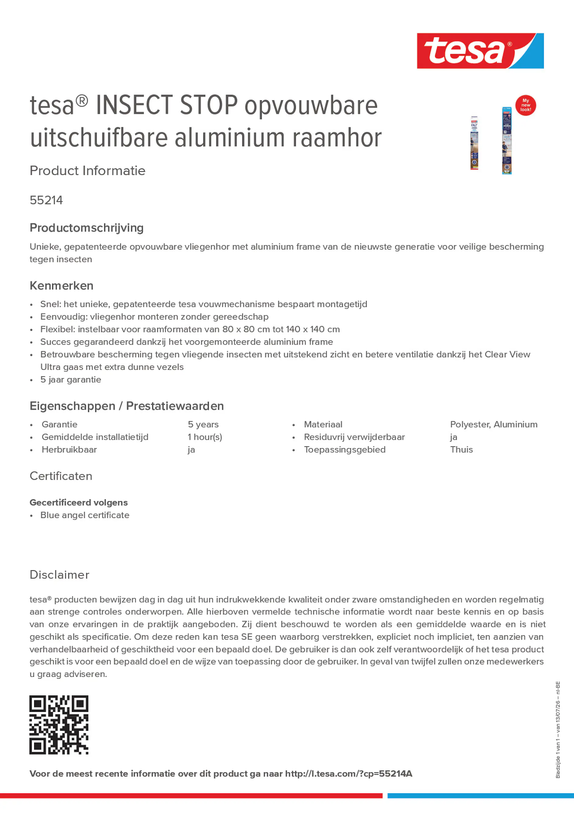 Product information_tesa® 55214A_fr-BE_nl-BE