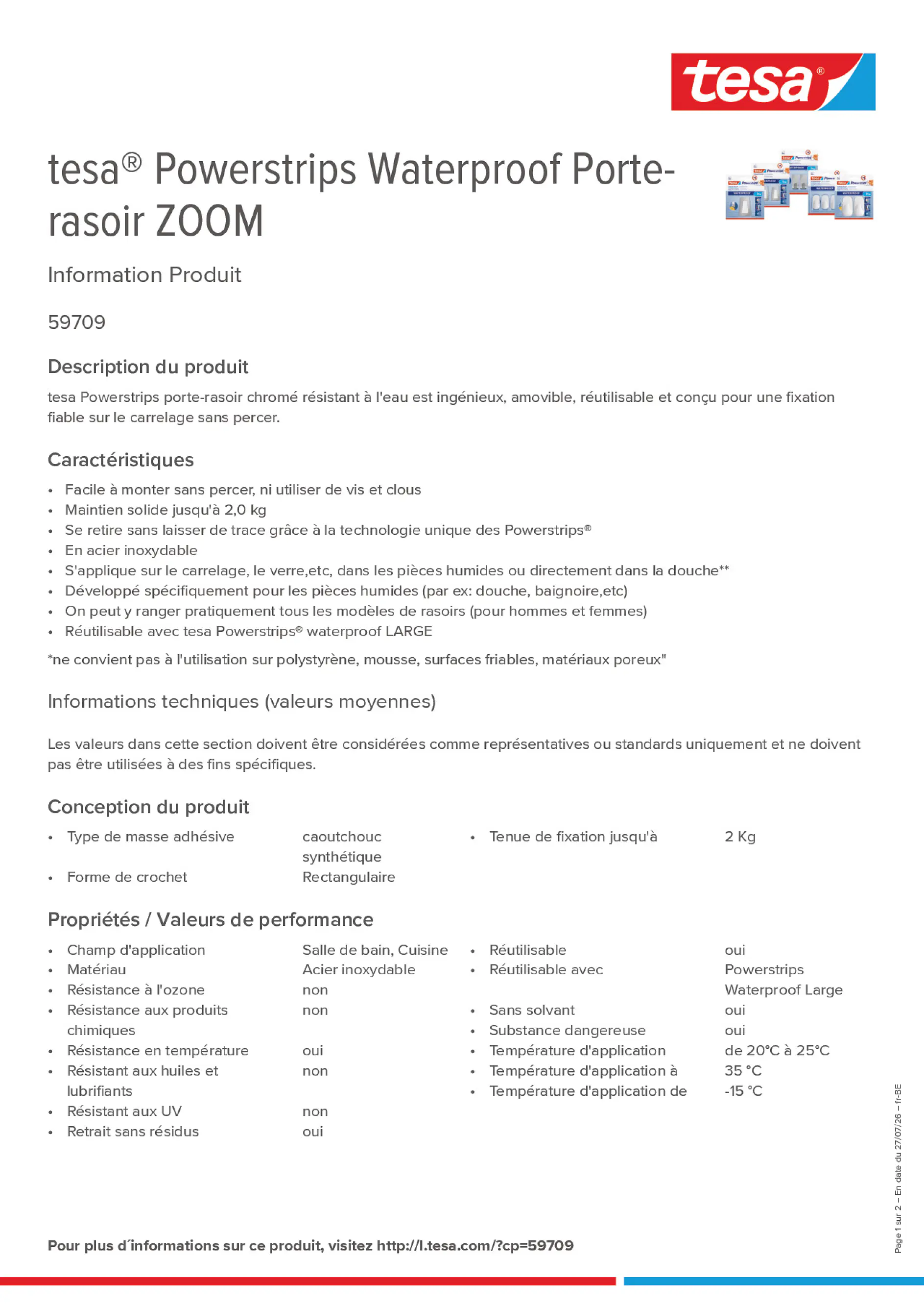 Product information_tesa® Powerstrips 59709_fr-BE_nl-BE