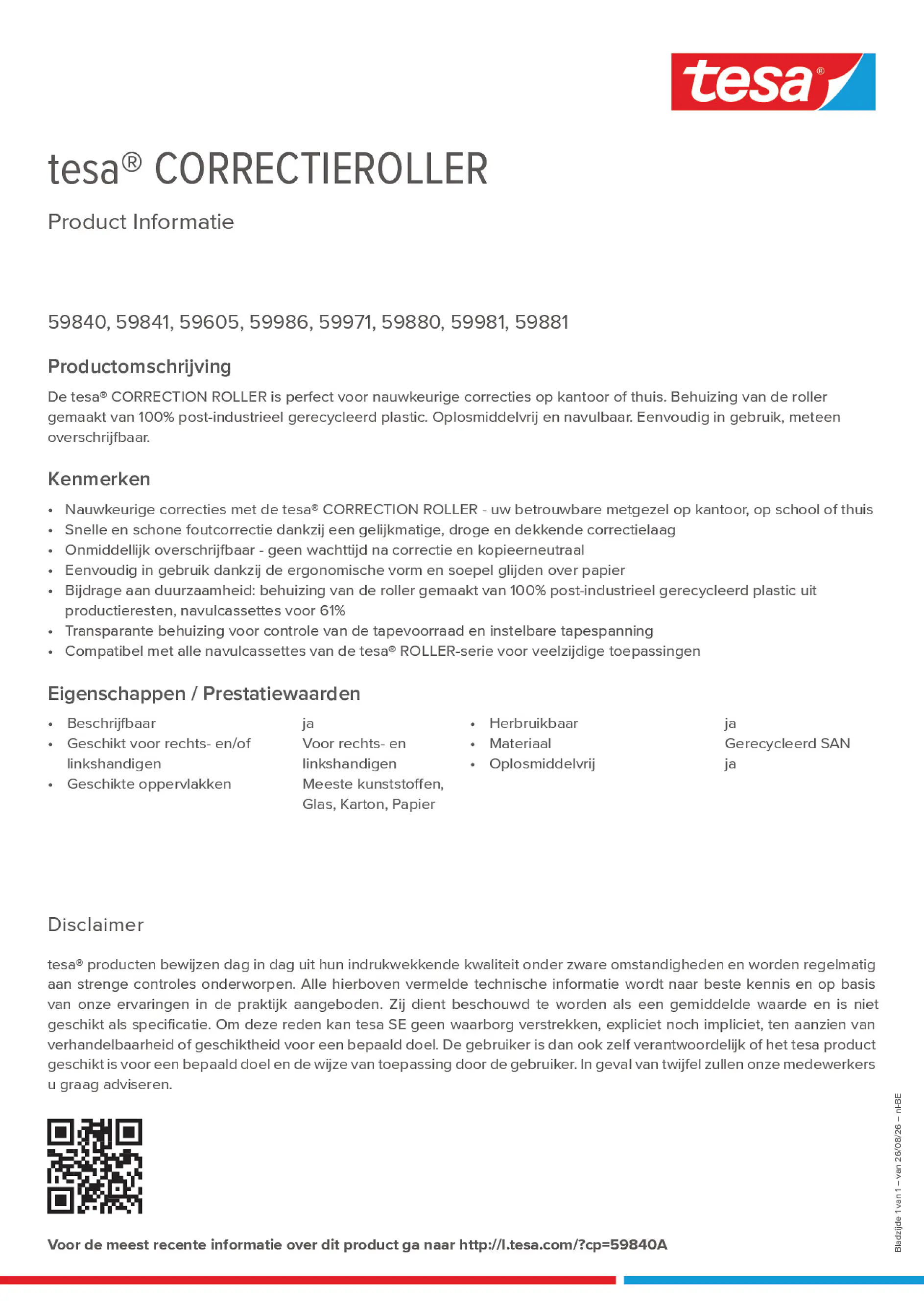 Product information_tesa® 59840A_fr-BE_nl-BE