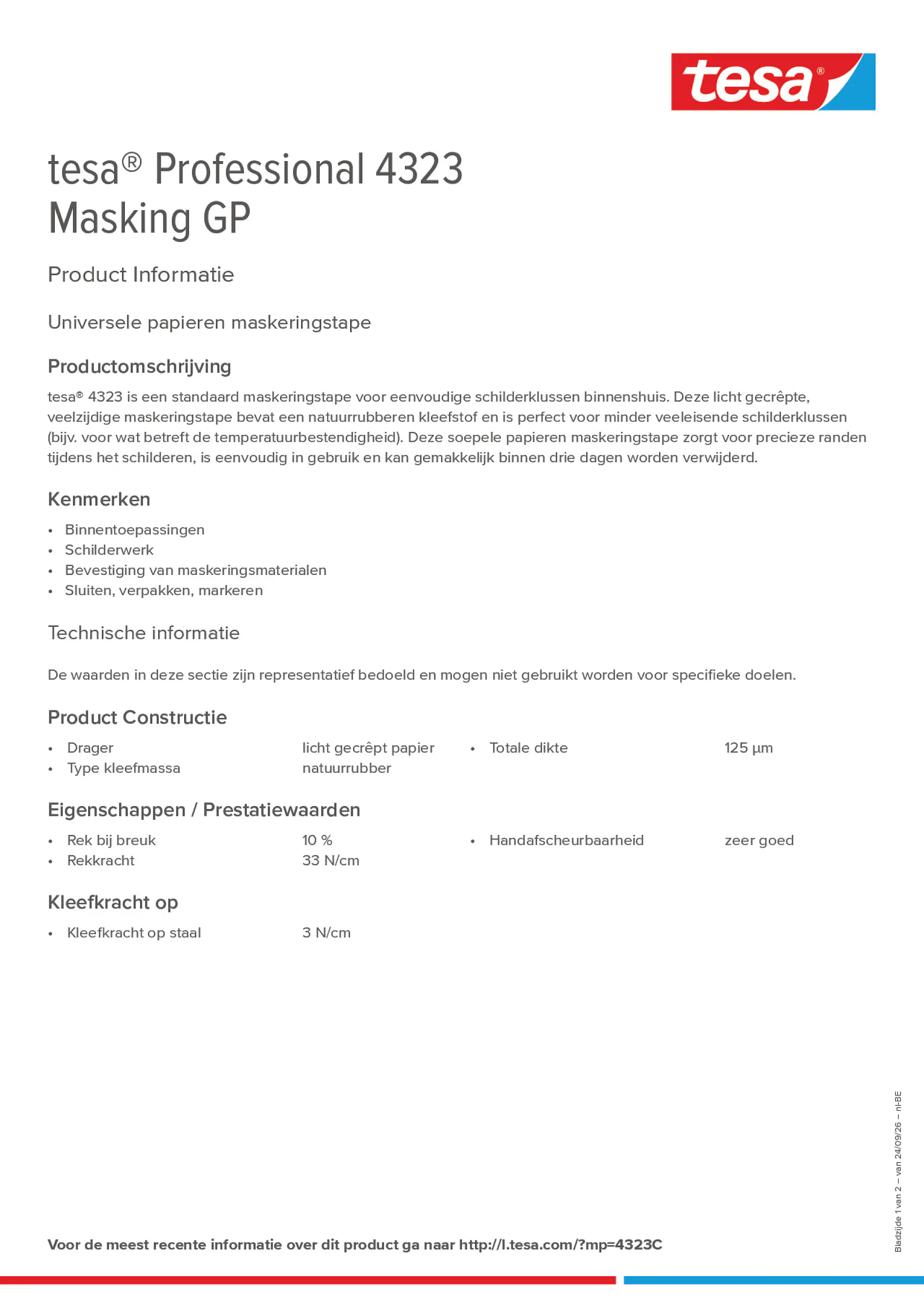 Product information_tesa® Professional 04323_fr-BE_nl-BE