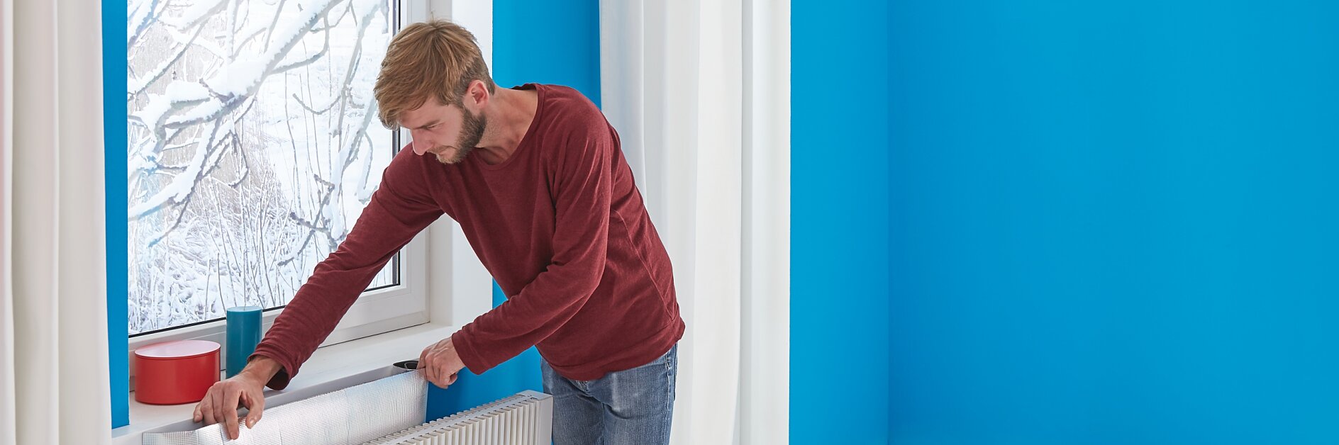 Radiatorisolatie met warmtereflecterende folie