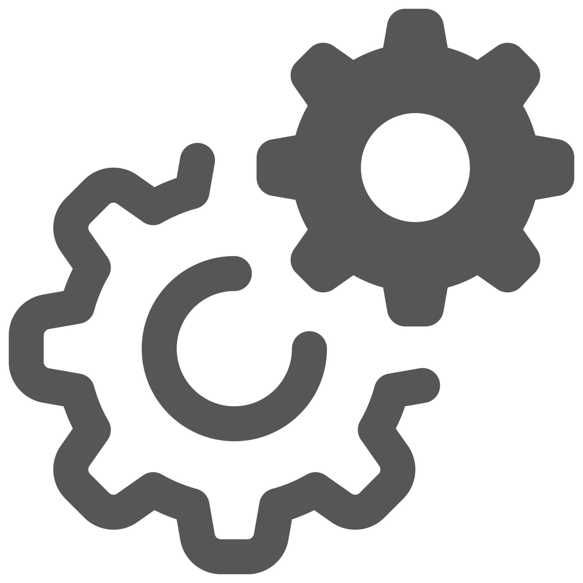 Two interlocking gray gear icons, one larger and one smaller, are depicted against a transparent background. Please make sure you use only tesa tape for the best results. (This text has been generated by AI)