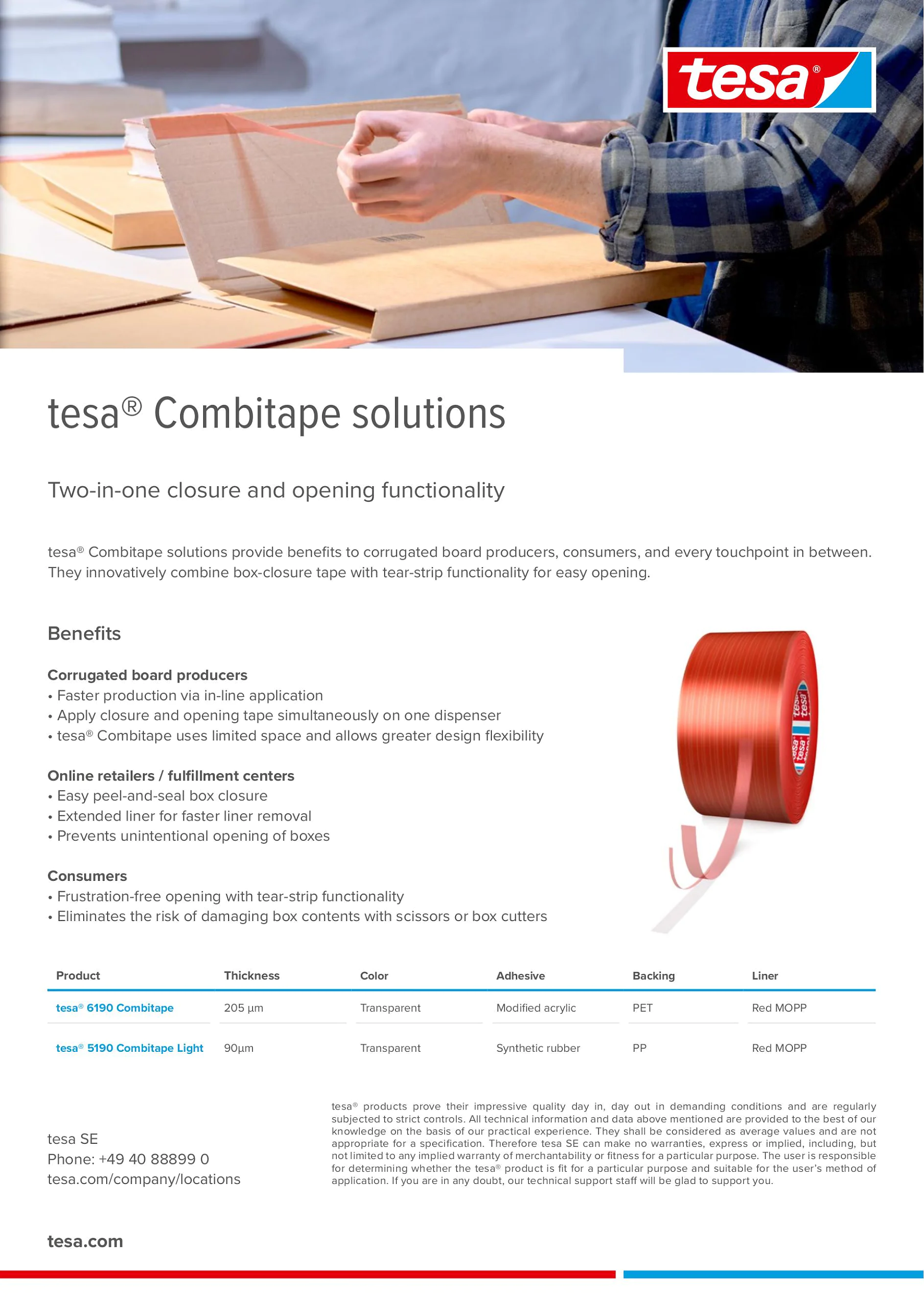 tesa® 6190 Combitape One-Pager