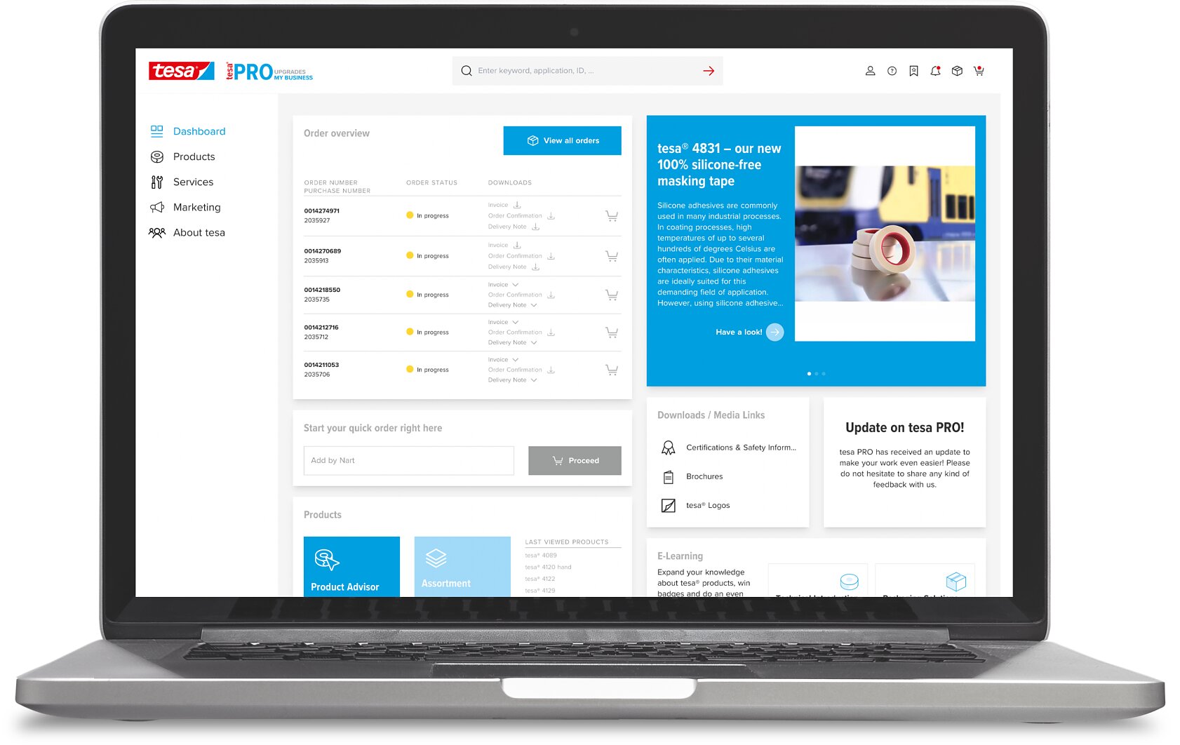 tesa PRO – Externe video