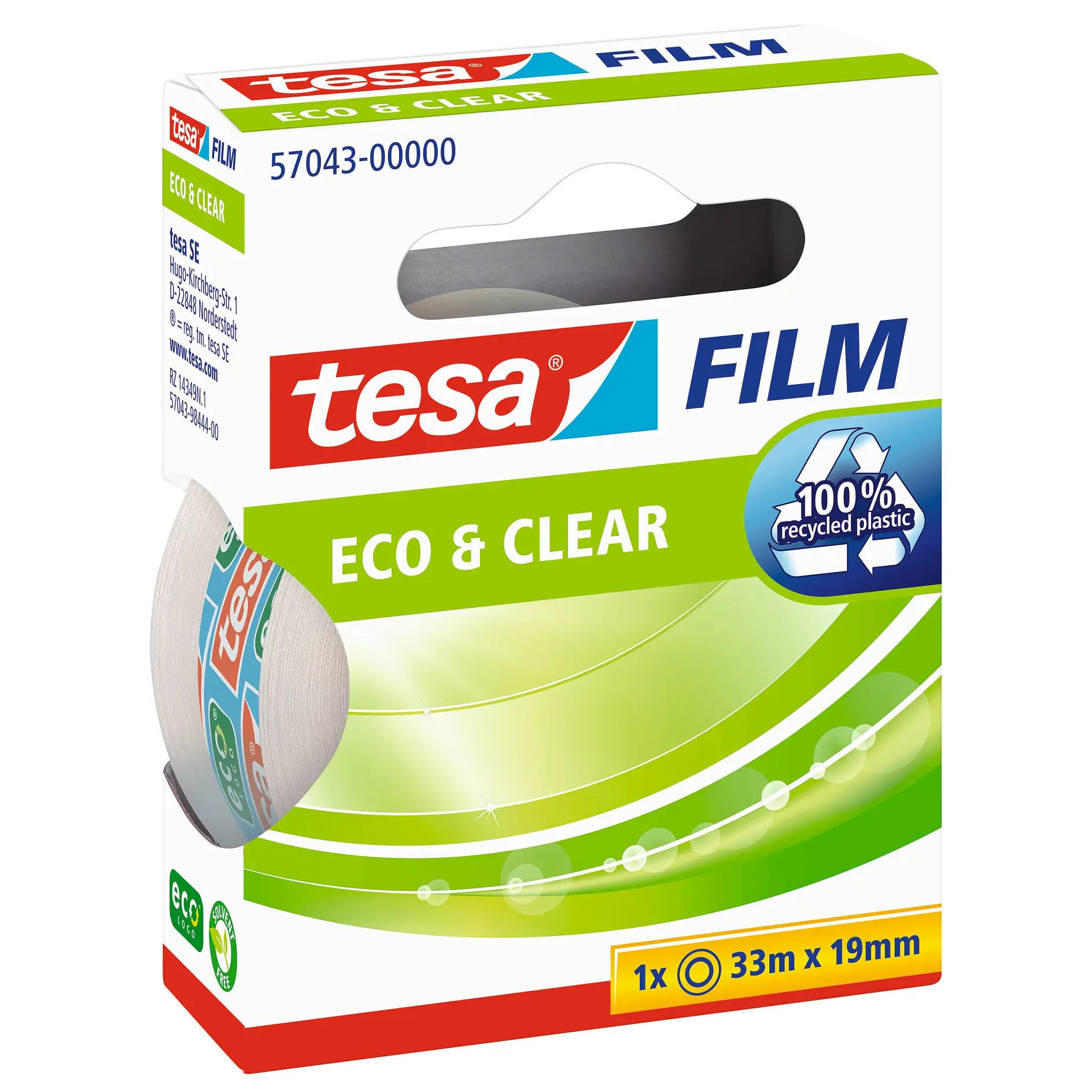[en-en] 1 x tesafilm Eco&amp;Clear 33m x 19mm, Hfb