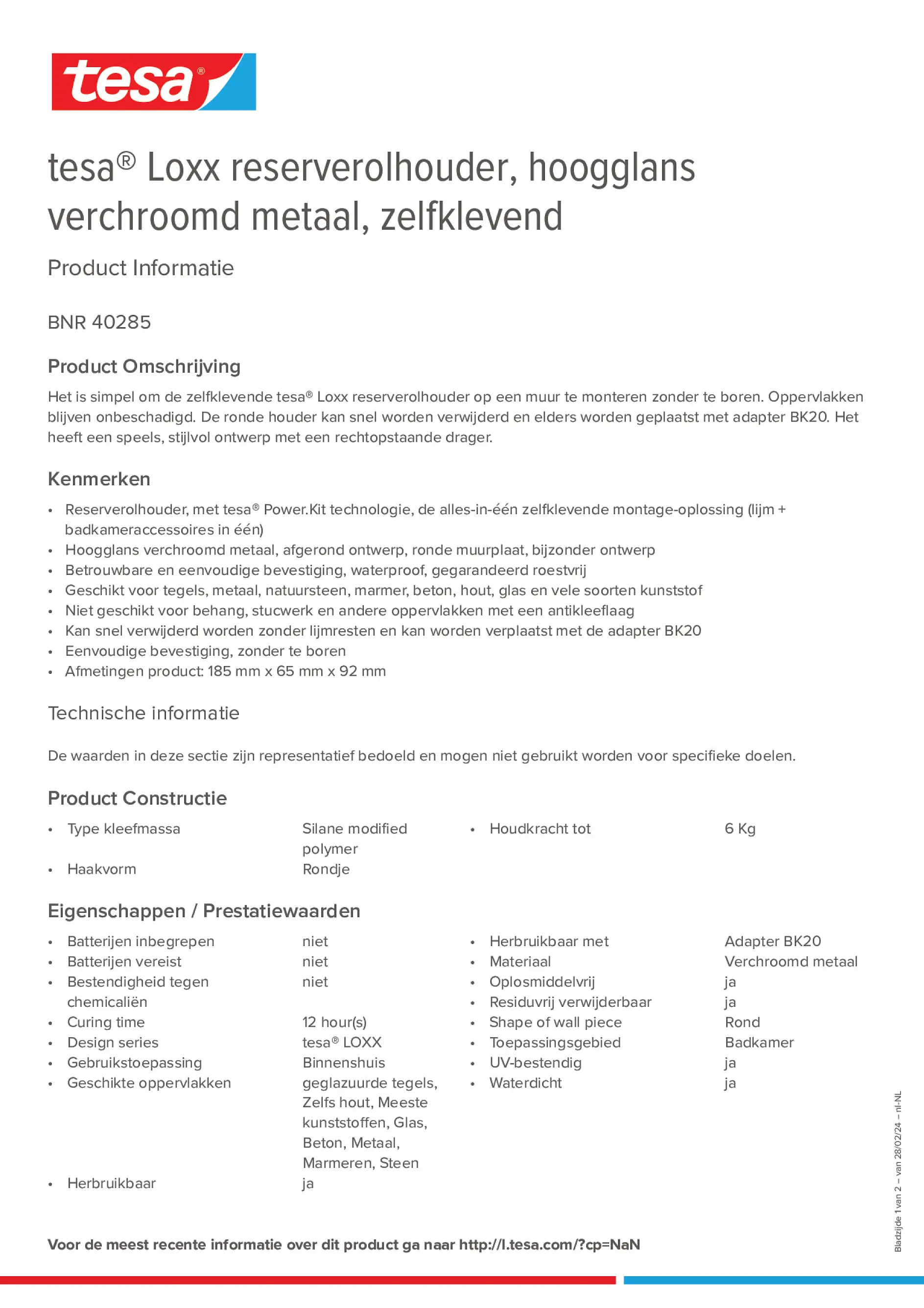 Product information_tesa® 40285_nl-NL
