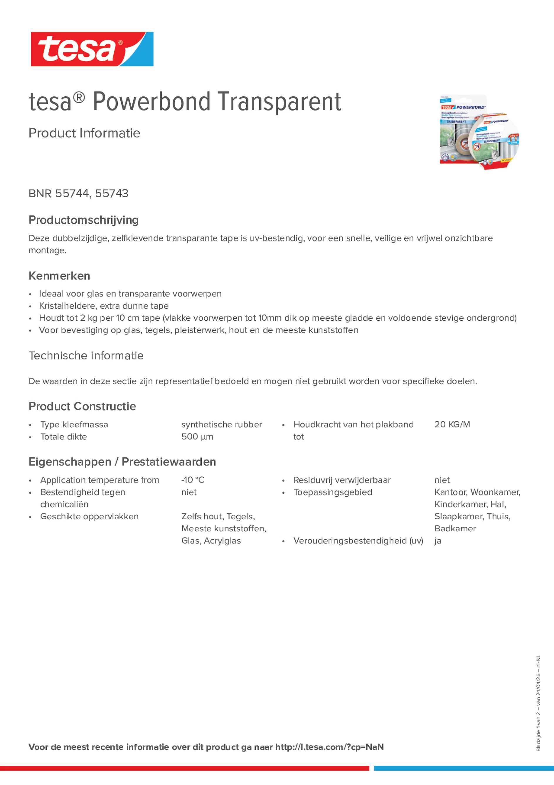Product information_tesa® Powerbond 55744_nl-NL