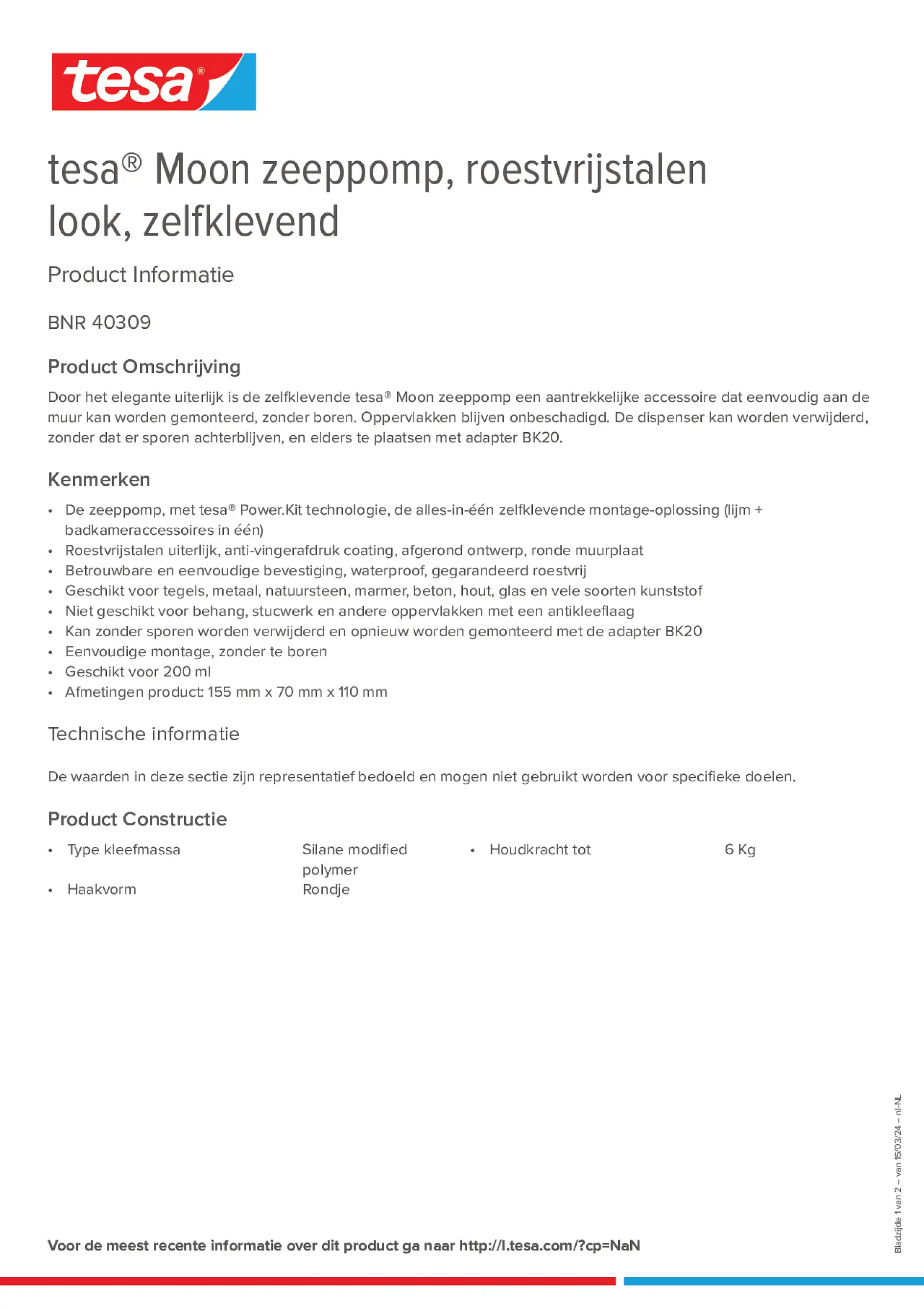 Product information_tesa® 40309_nl-NL