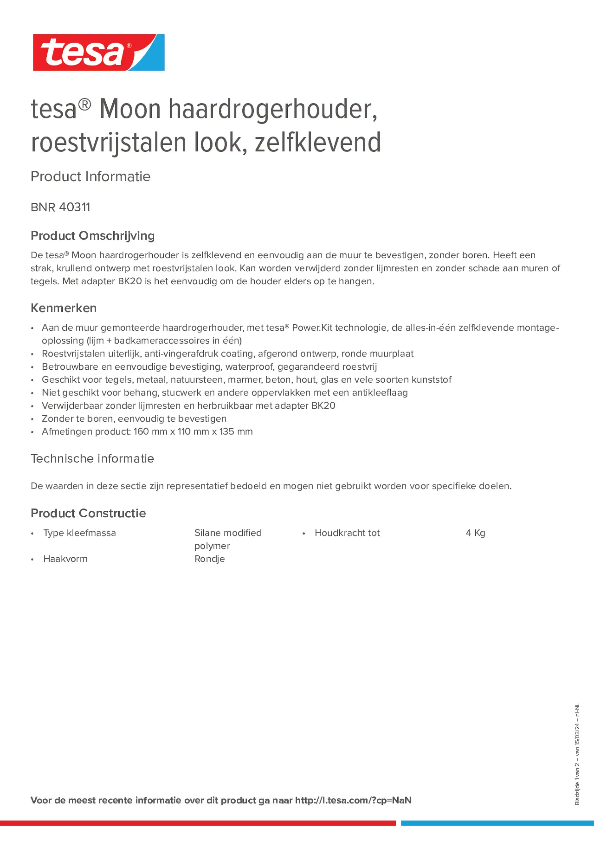 Product information_tesa® 40311_nl-NL