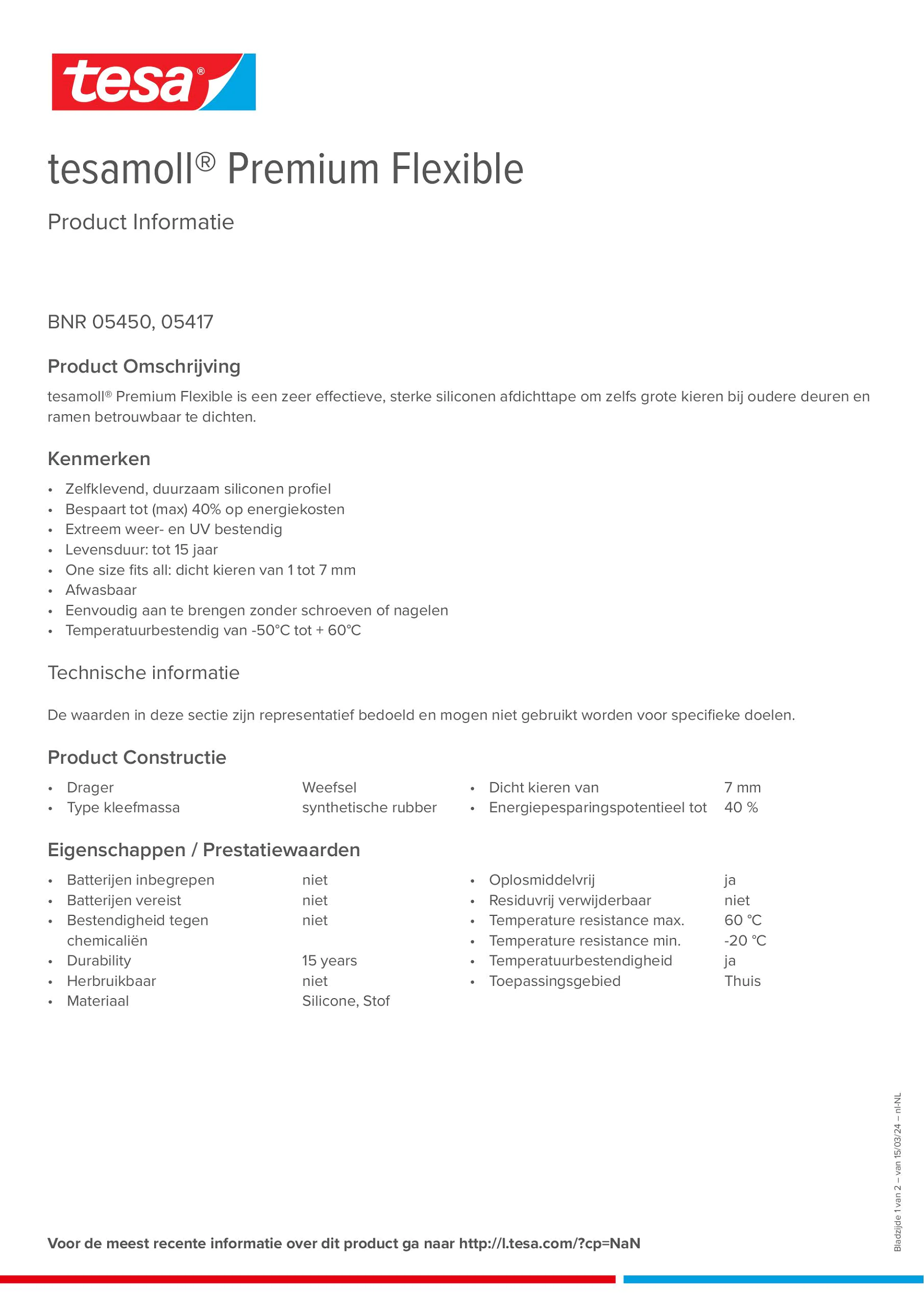 Product information_tesamoll® 5450_nl-NL