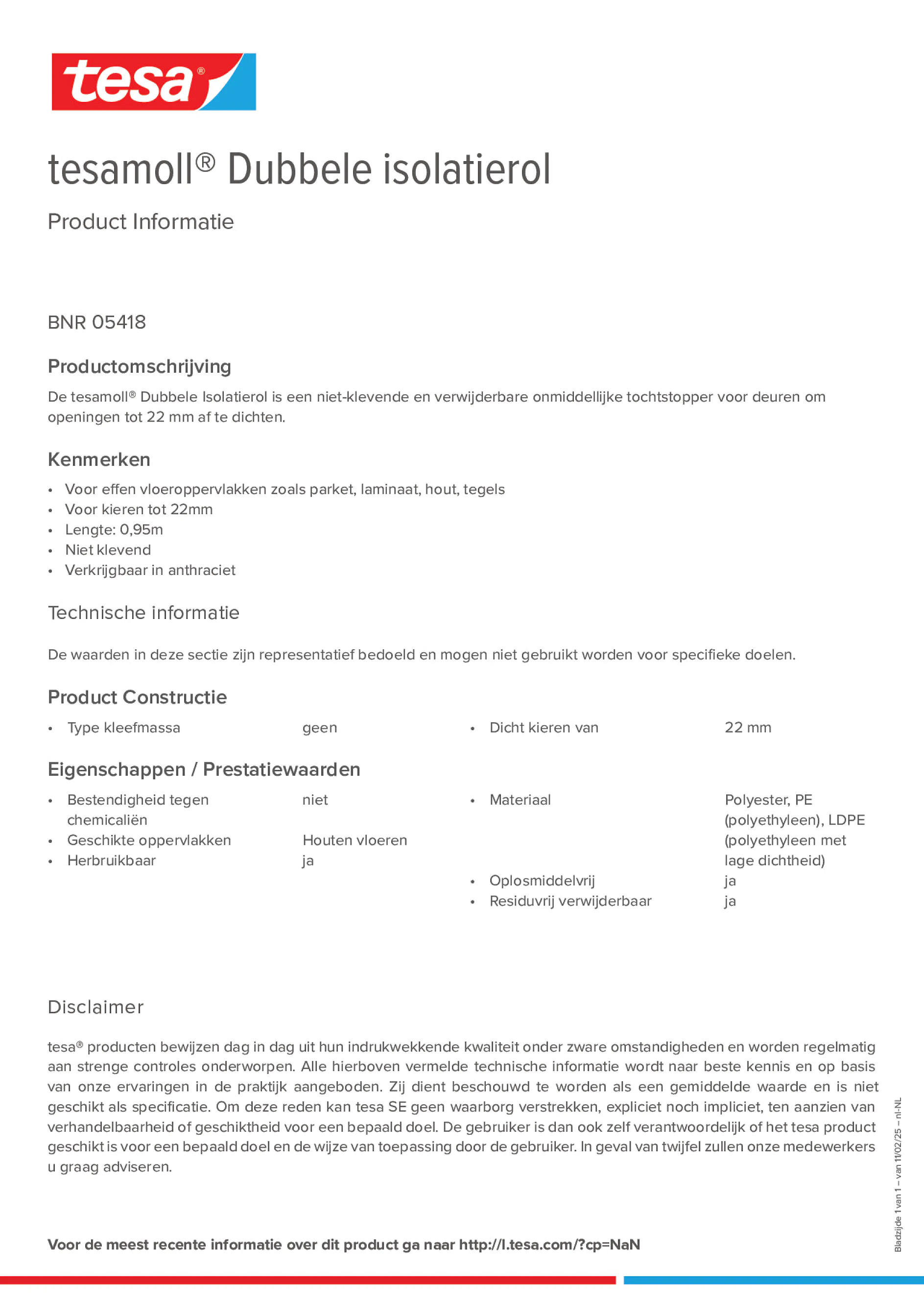 Product information_tesamoll® 05418_nl-NL