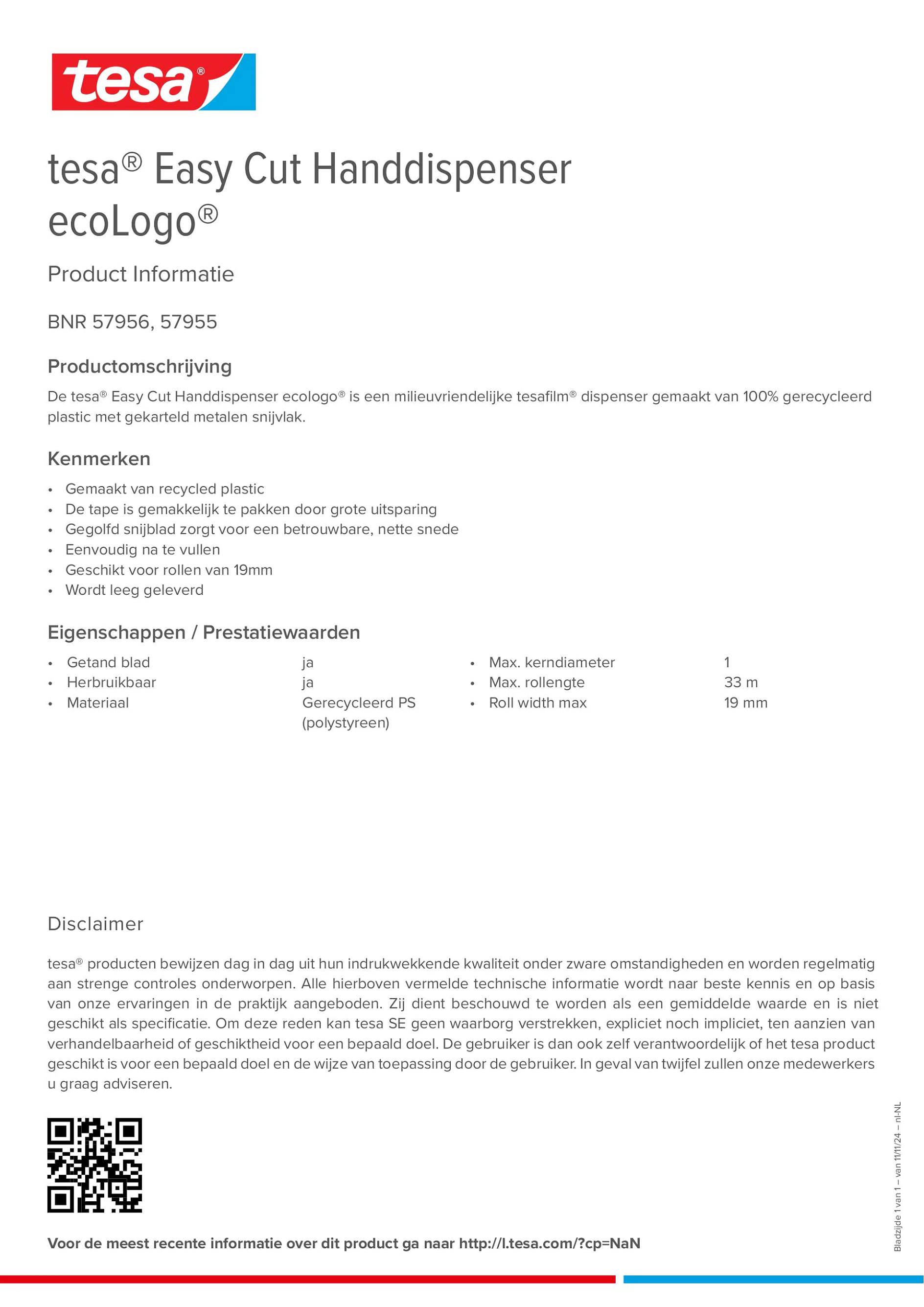 Product information_tesa® Easy Cut 57955_nl-NL
