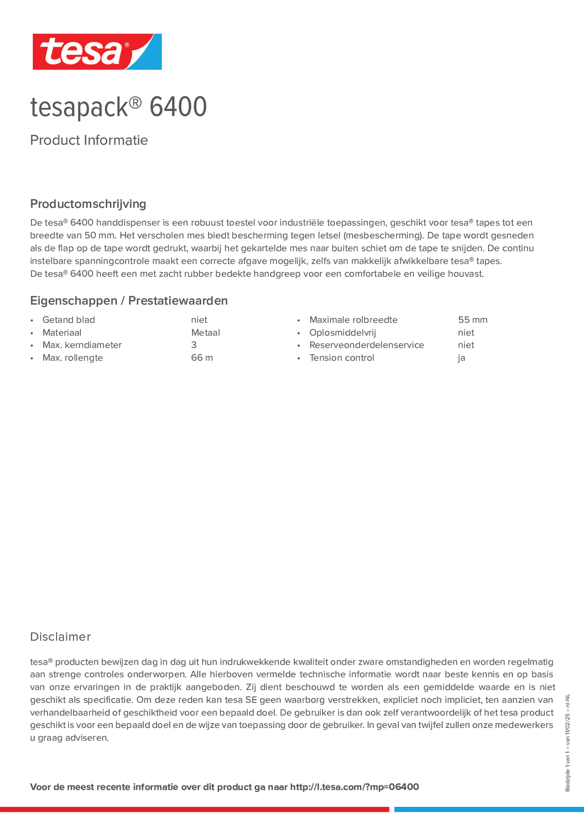 Product information_tesapack® 06400_nl-NL