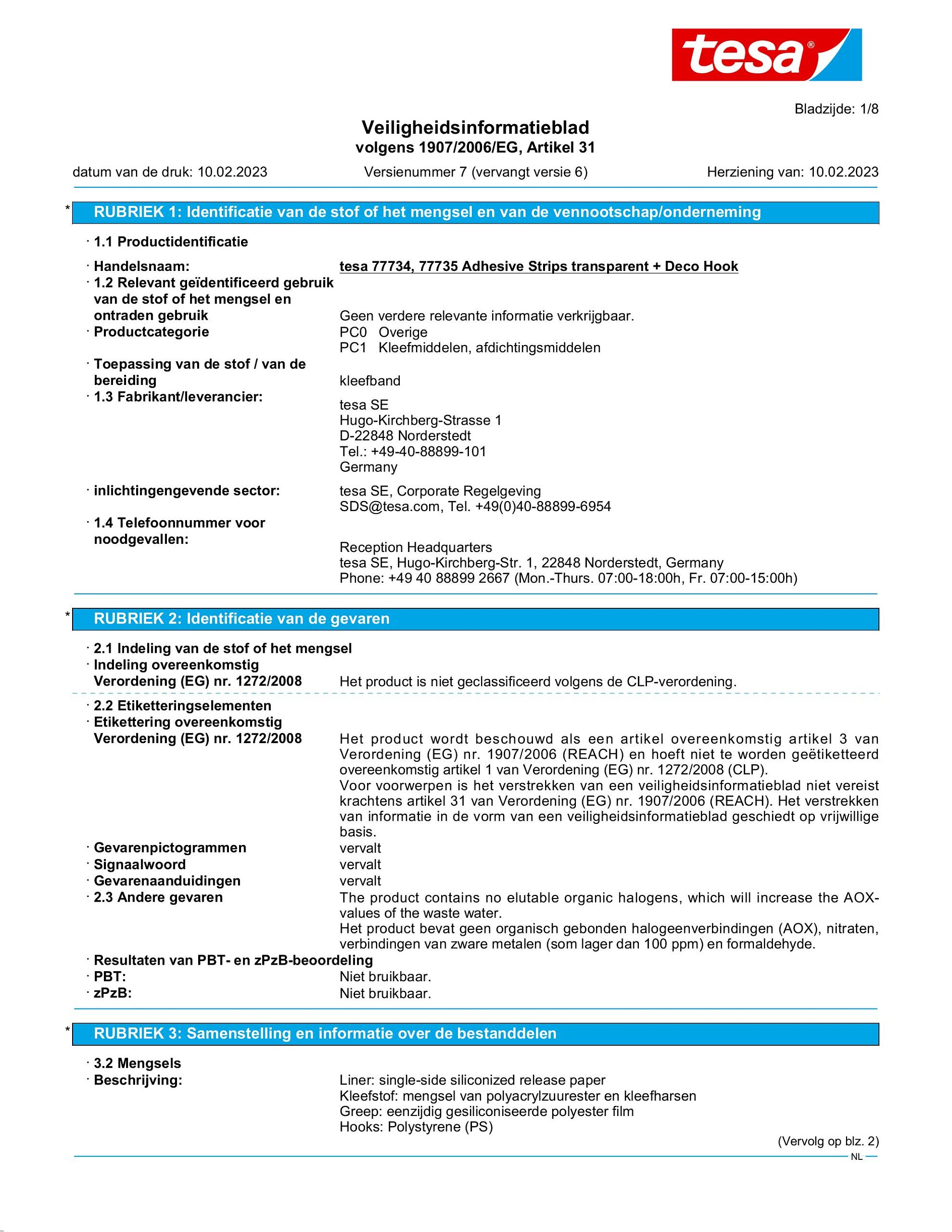 Safety data sheet_tesa® 77734_nl-NL_v7