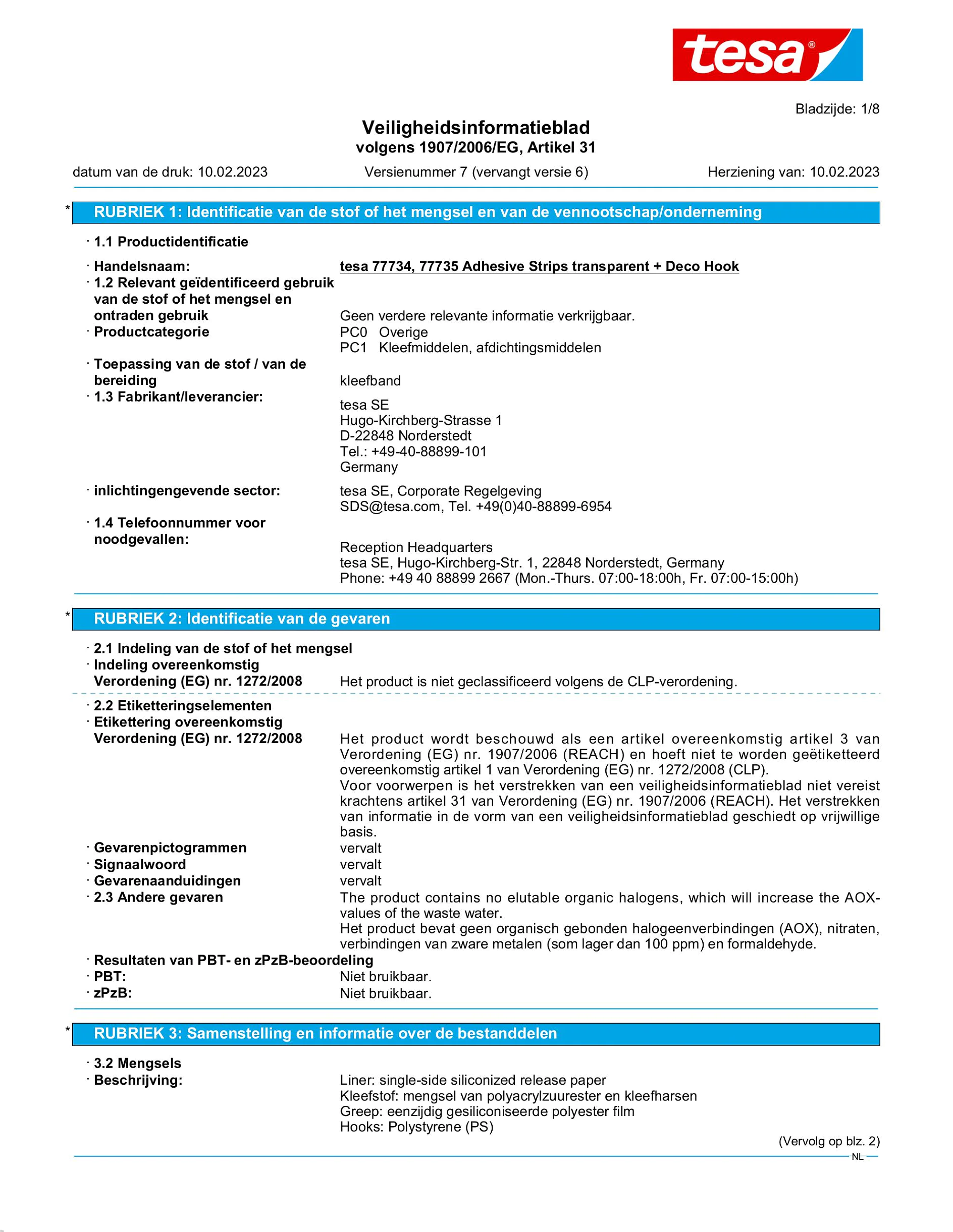 Safety data sheet_tesa® 77734_nl-NL_v7