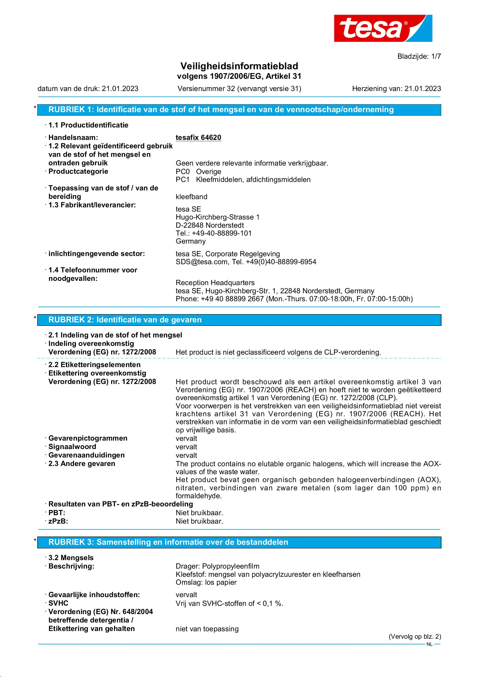 Safety data sheet_tesa® 64620_nl-NL_v32