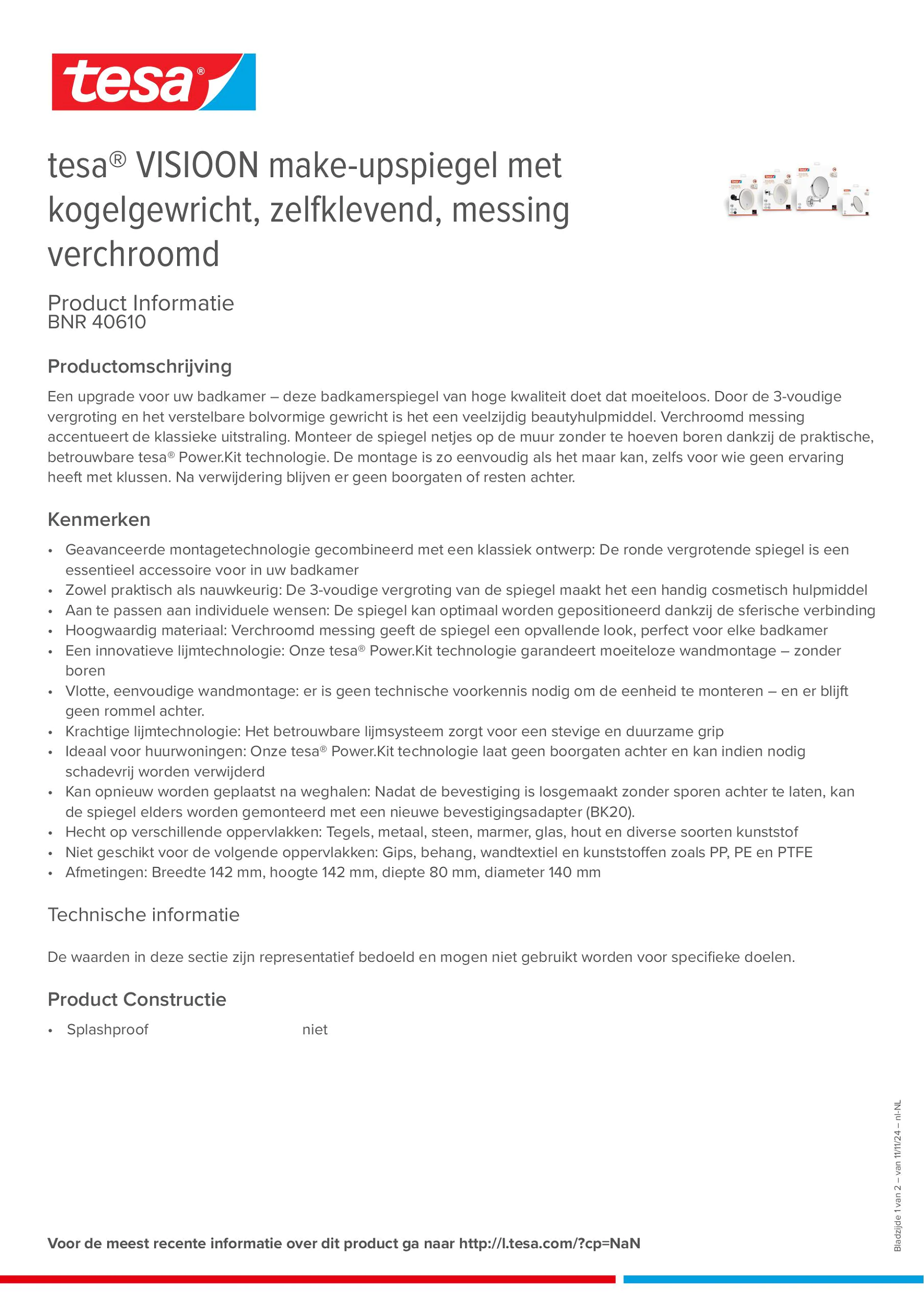 Product information_tesa® 40610_nl-NL