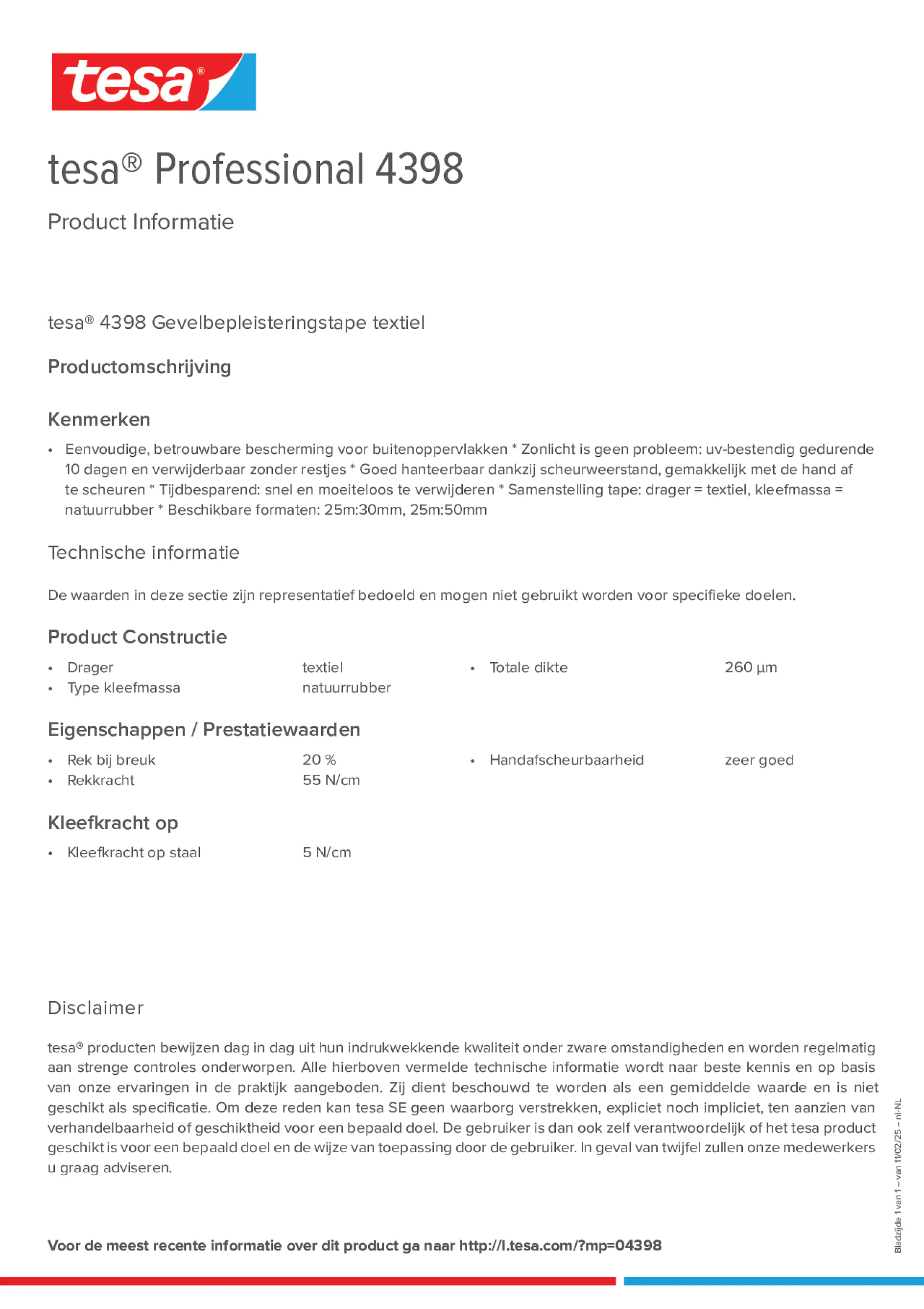 Product information_tesa® Professional 04398_nl-NL