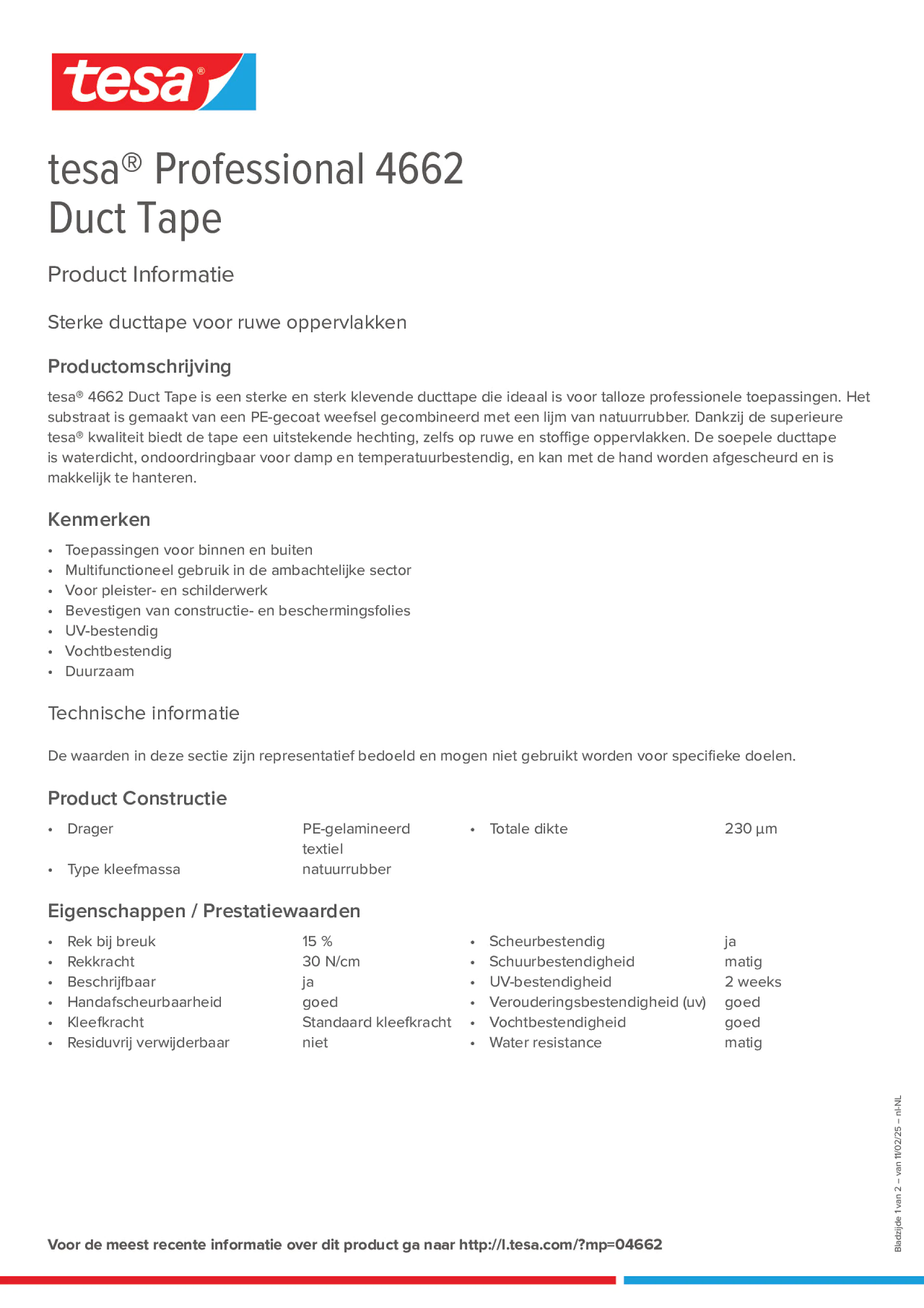 Product information_tesa® Professional 04662_nl-NL