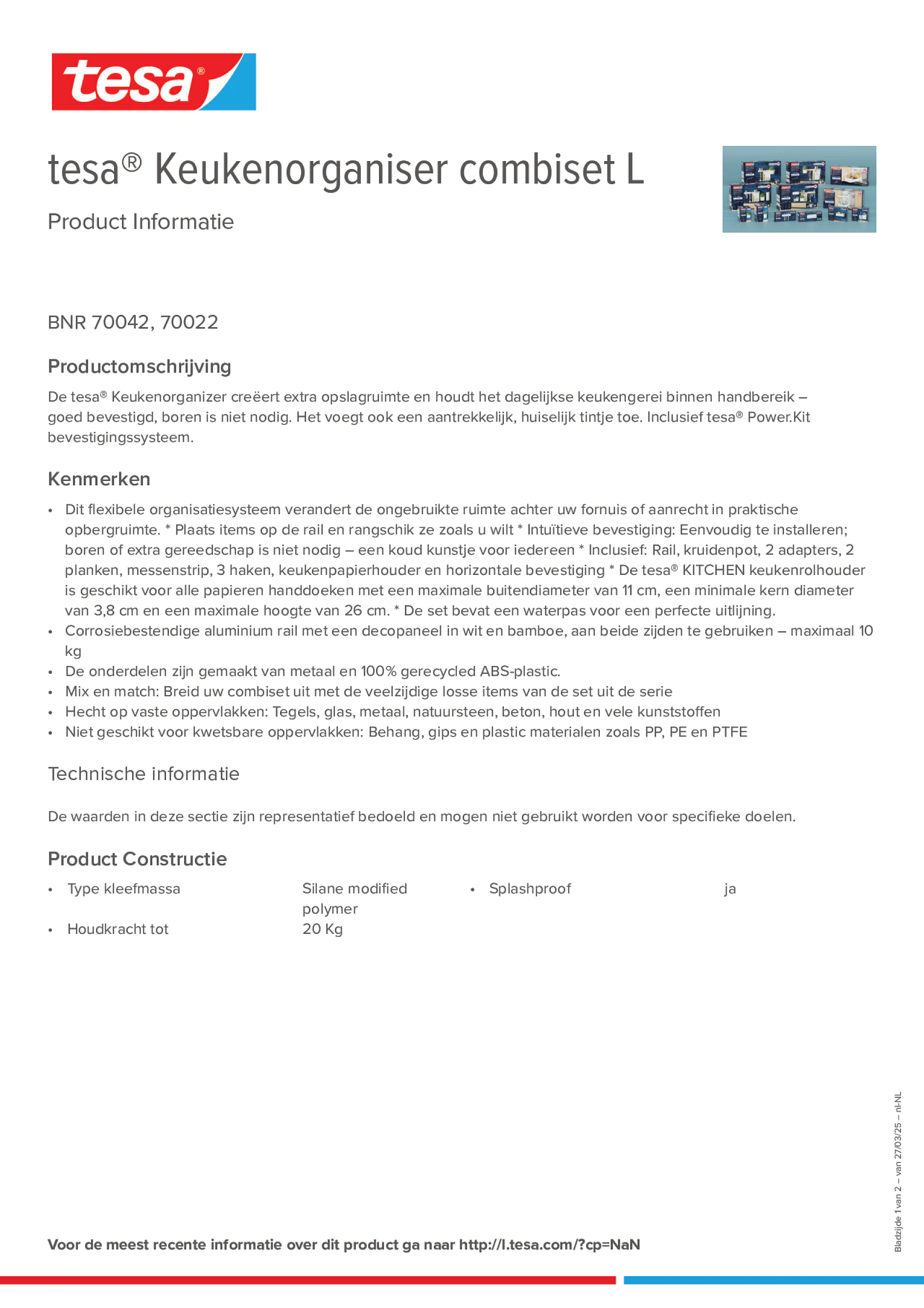 Product information_tesa® 70042_nl-NL Product information_tesa® 70042_nl-NL