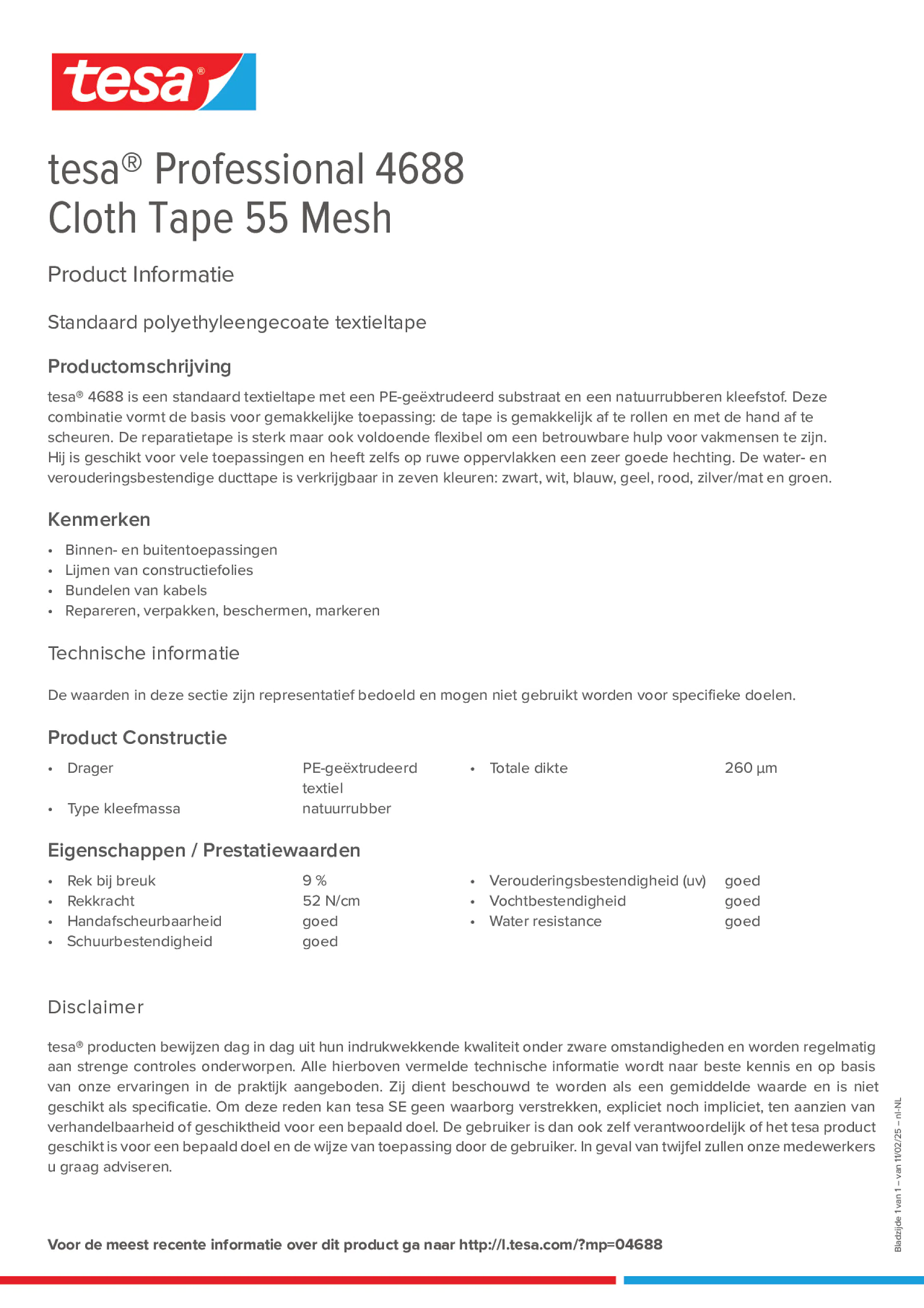 Product information_tesa® Professional 04688_nl-NL