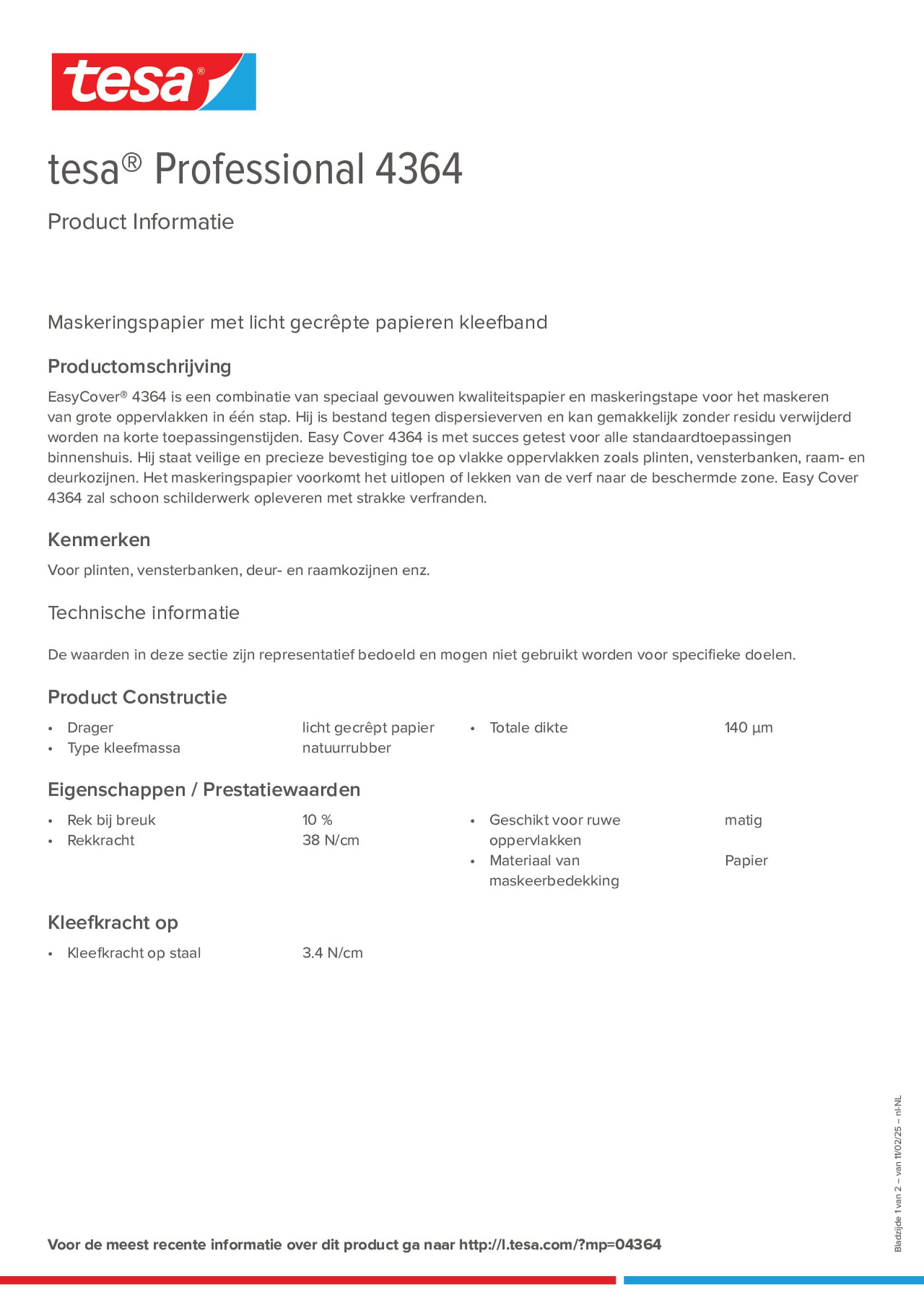 Product information_tesa® Professional 04364_nl-NL