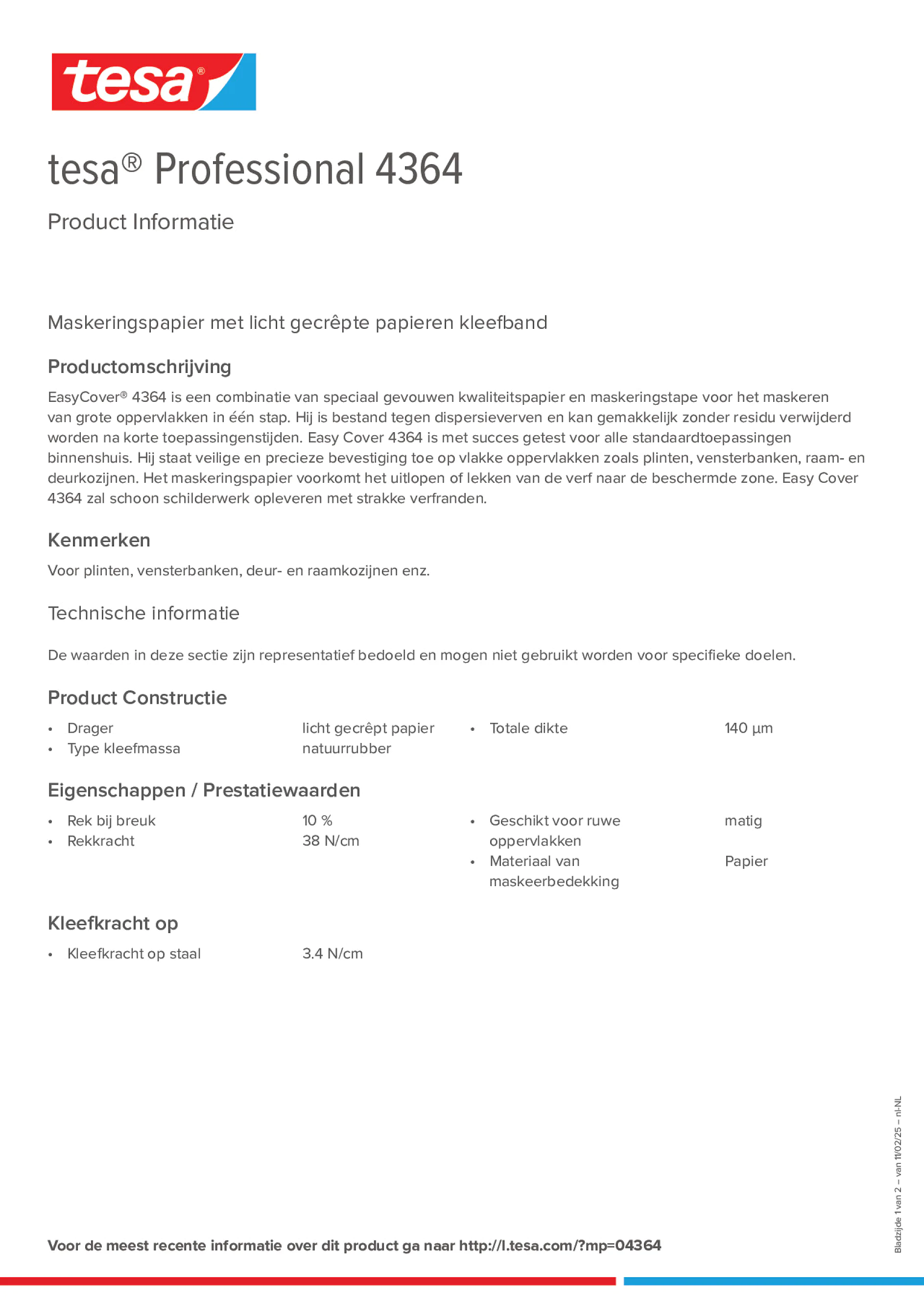 Product information_tesa® Professional 04364_nl-NL