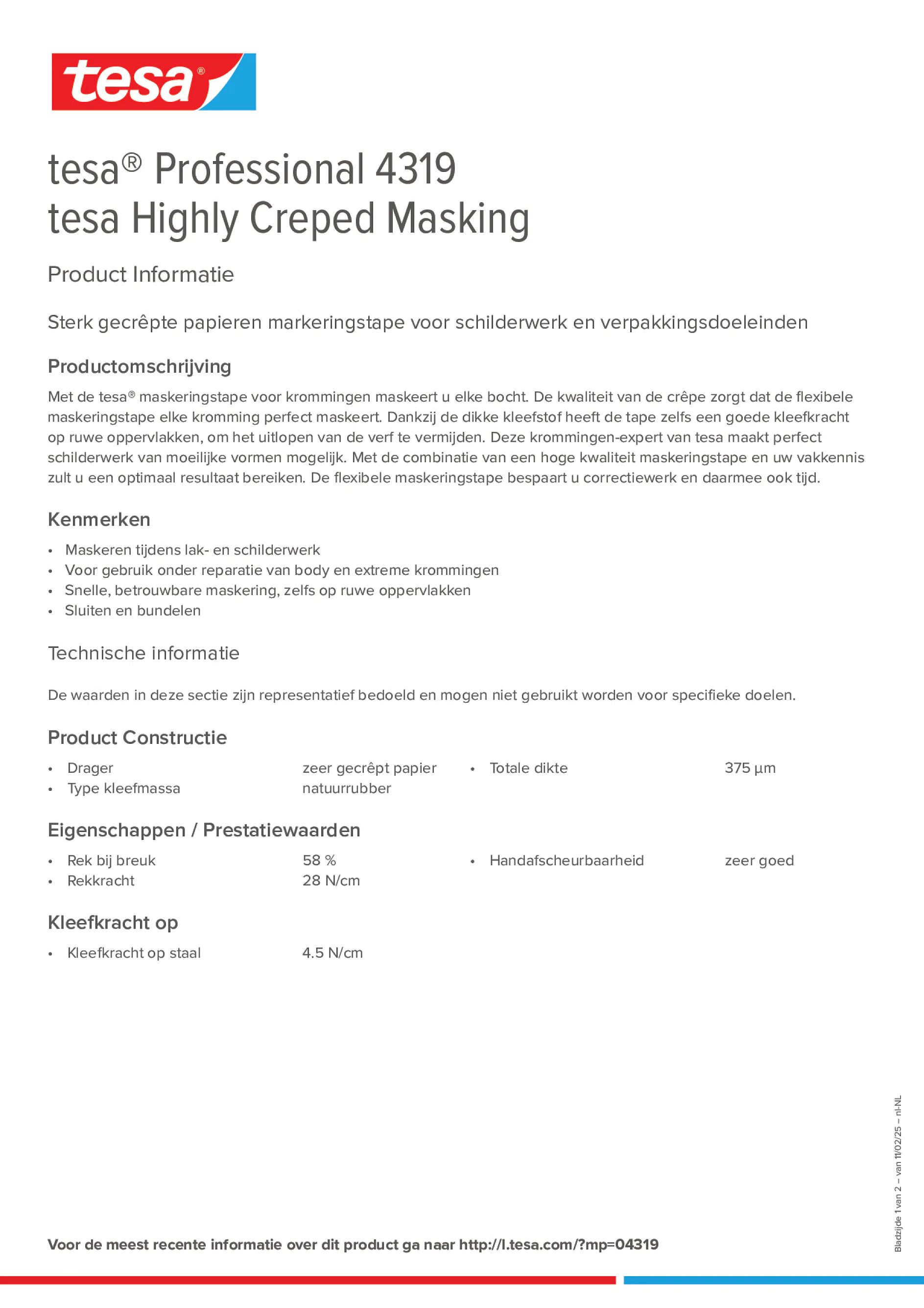 Product information_tesa® Professional 04319_nl-NL
