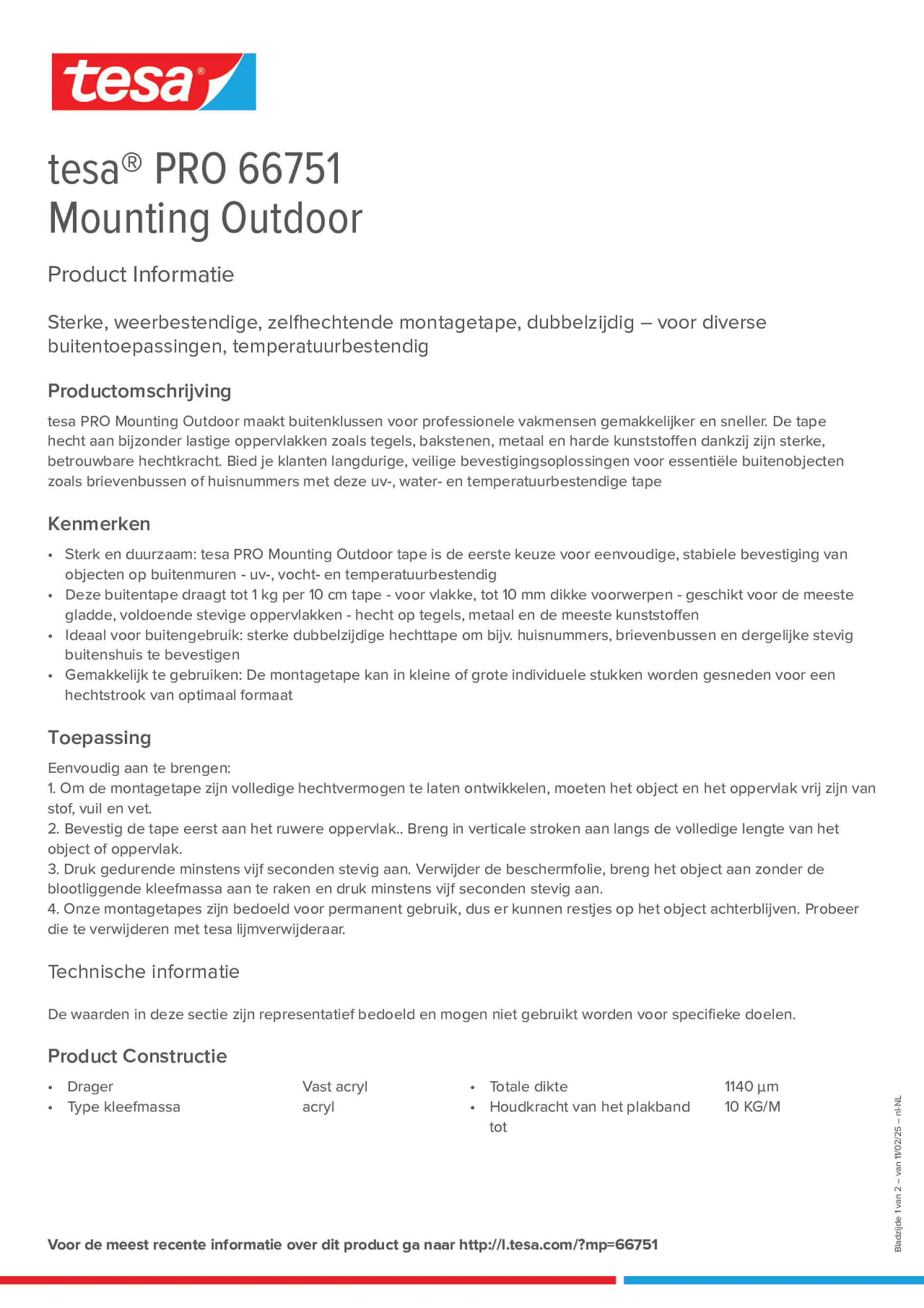 Product information_tesa® PRO 66751_nl-NL